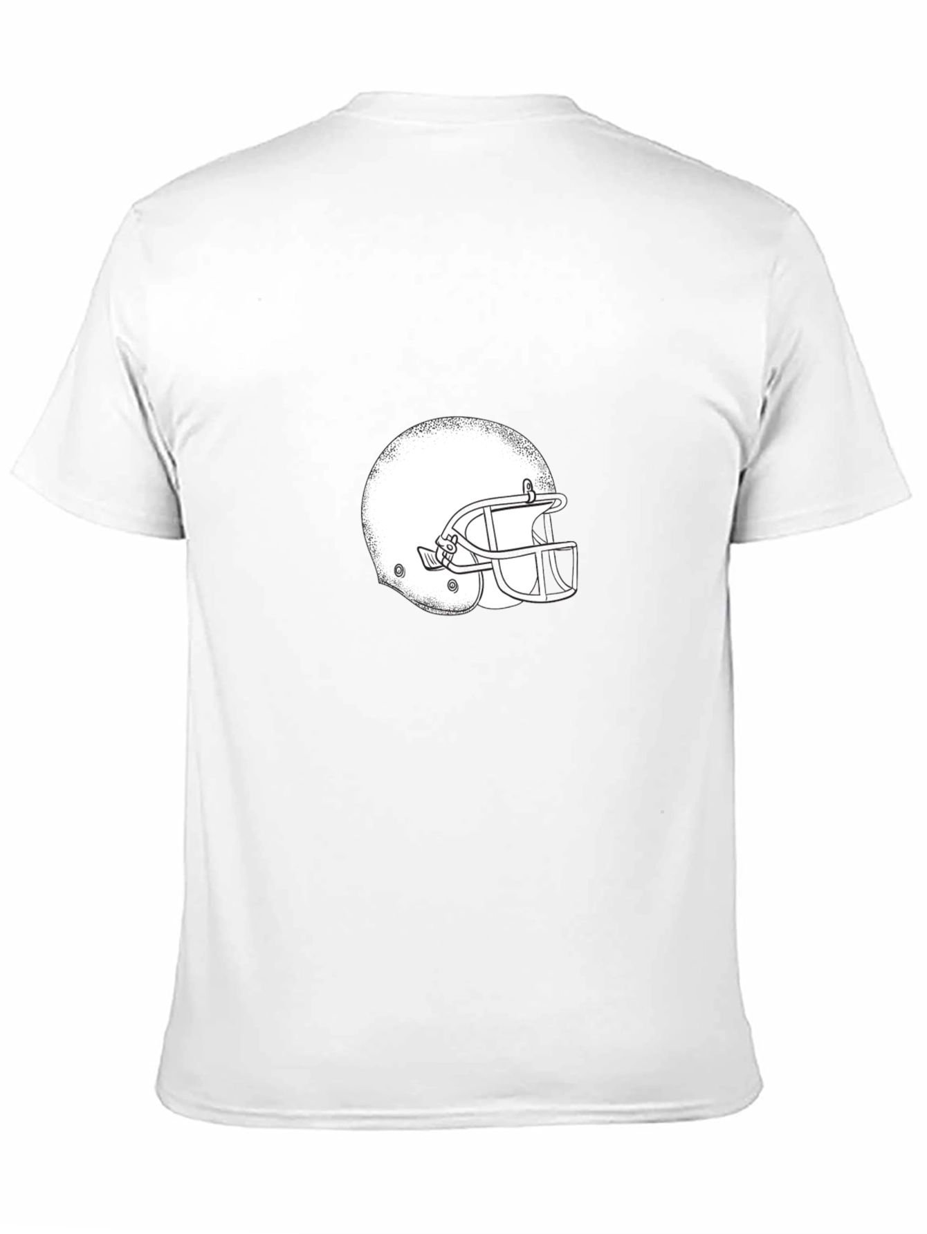 Football Helmet Graphic T-Shirt - Black