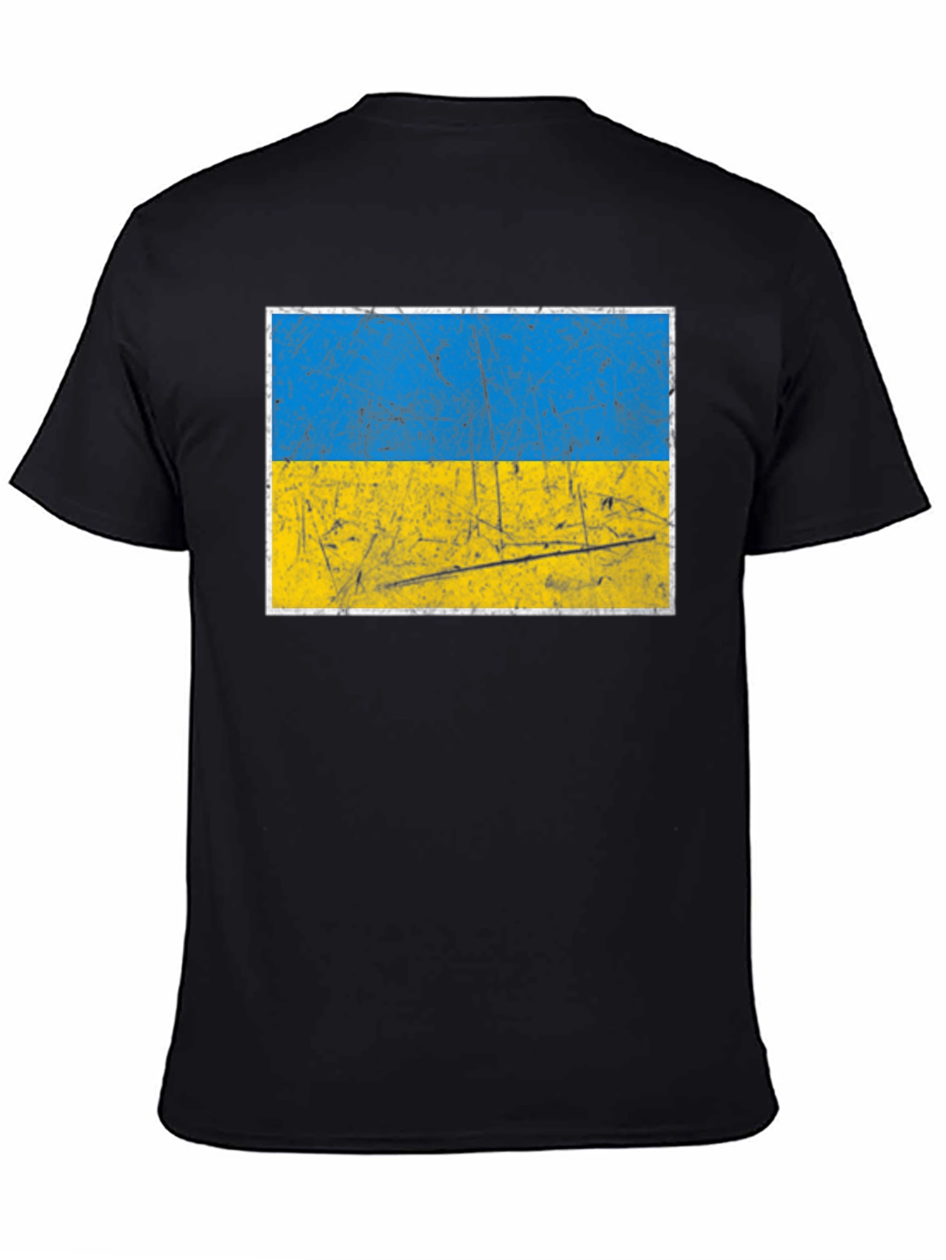 Ukraine Flag Graphic Tee - Distressed Style