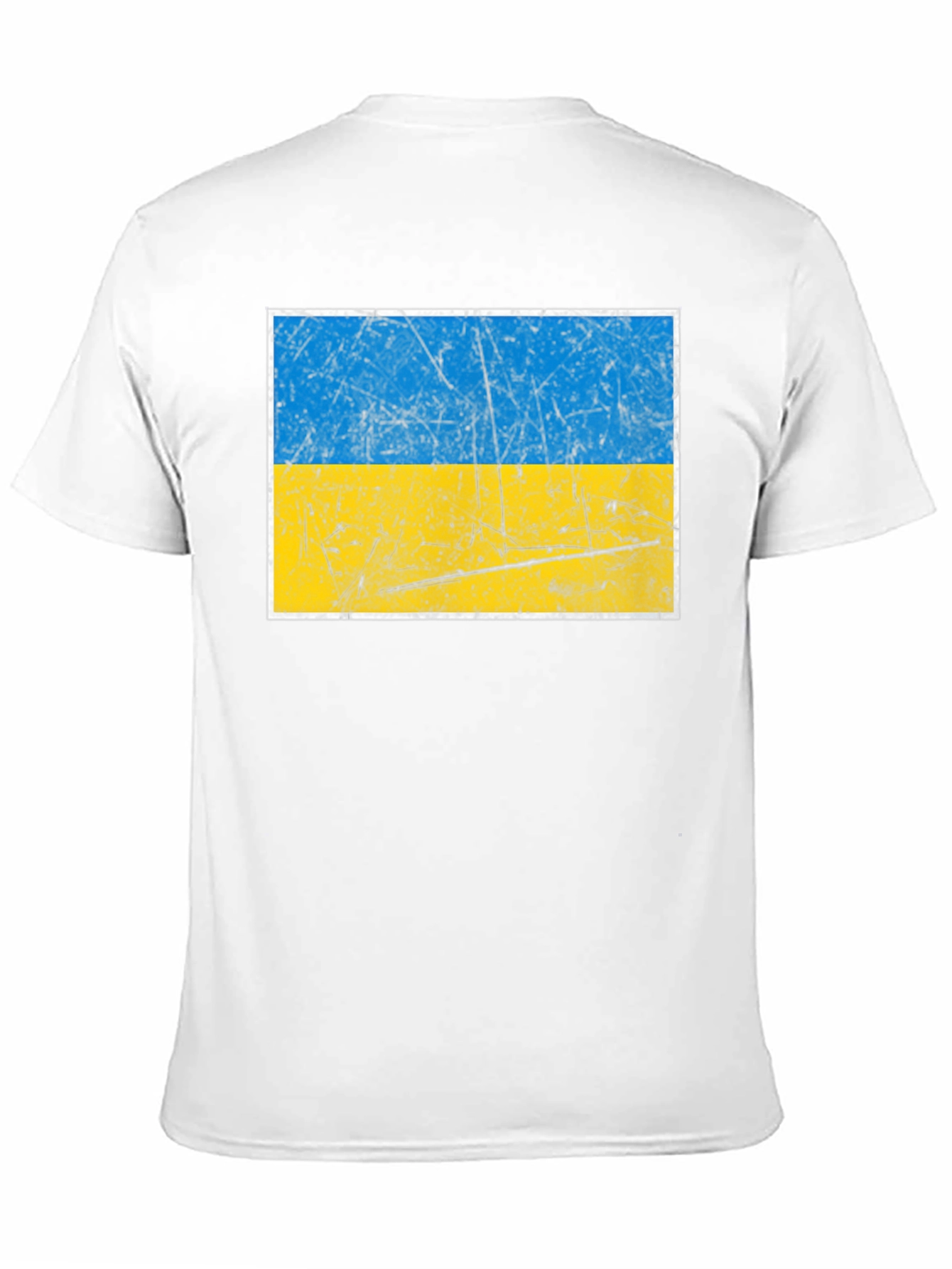 Ukraine Flag Graphic Tee - Distressed Style