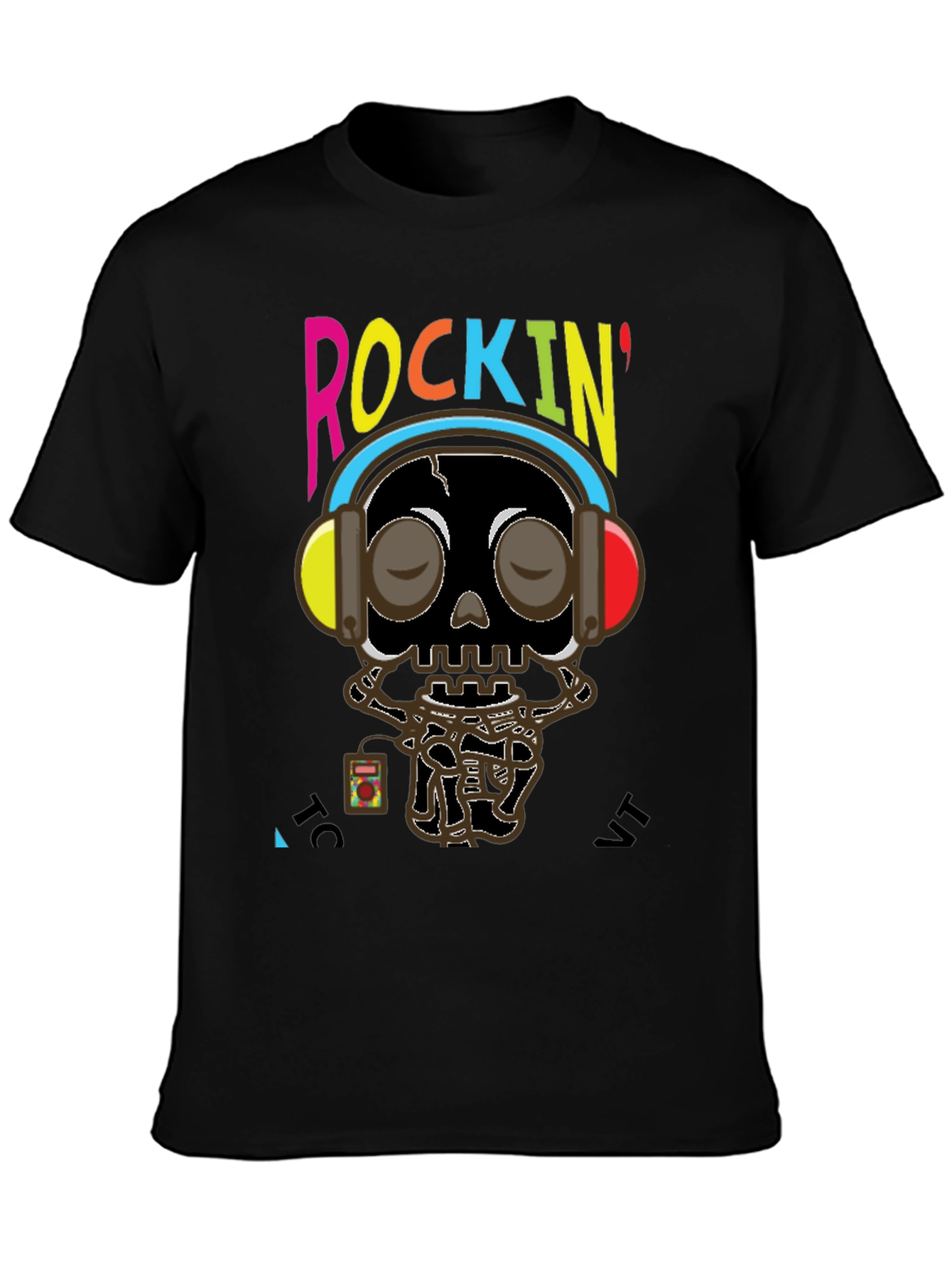 Rockin Skull Graphic Tee - Music Lovers T-Shirt