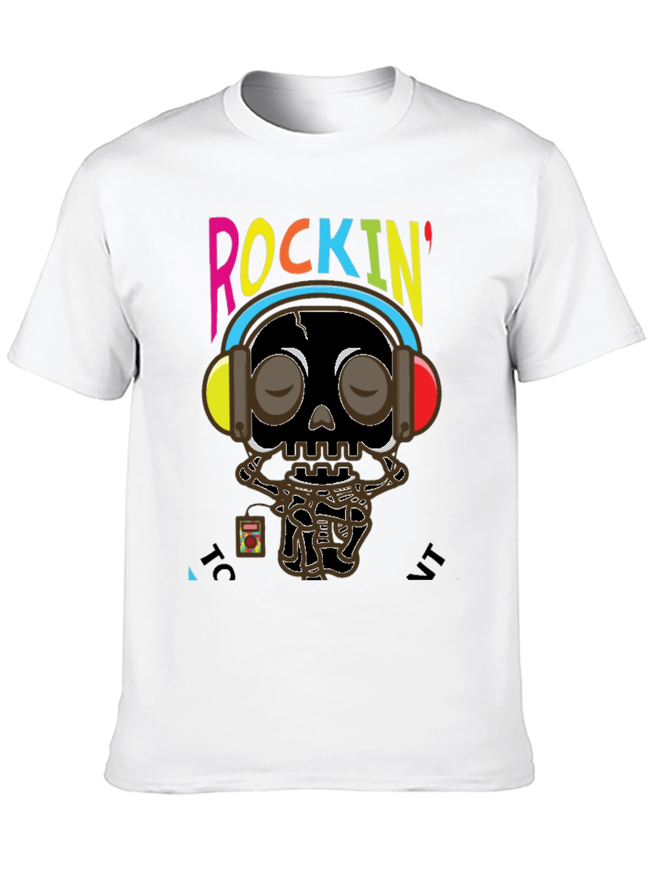 Rockin Skull Graphic Tee - Music Lovers T-Shirt