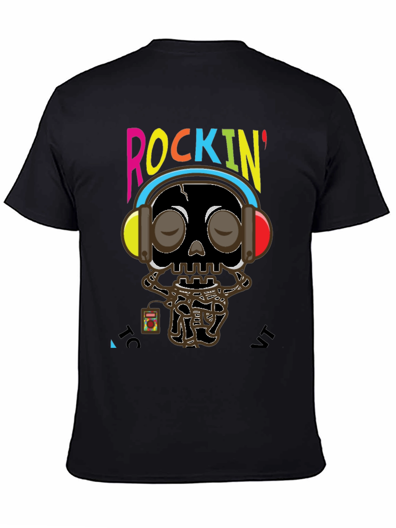 Rockin Skull Graphic Tee - Music Lovers T-Shirt