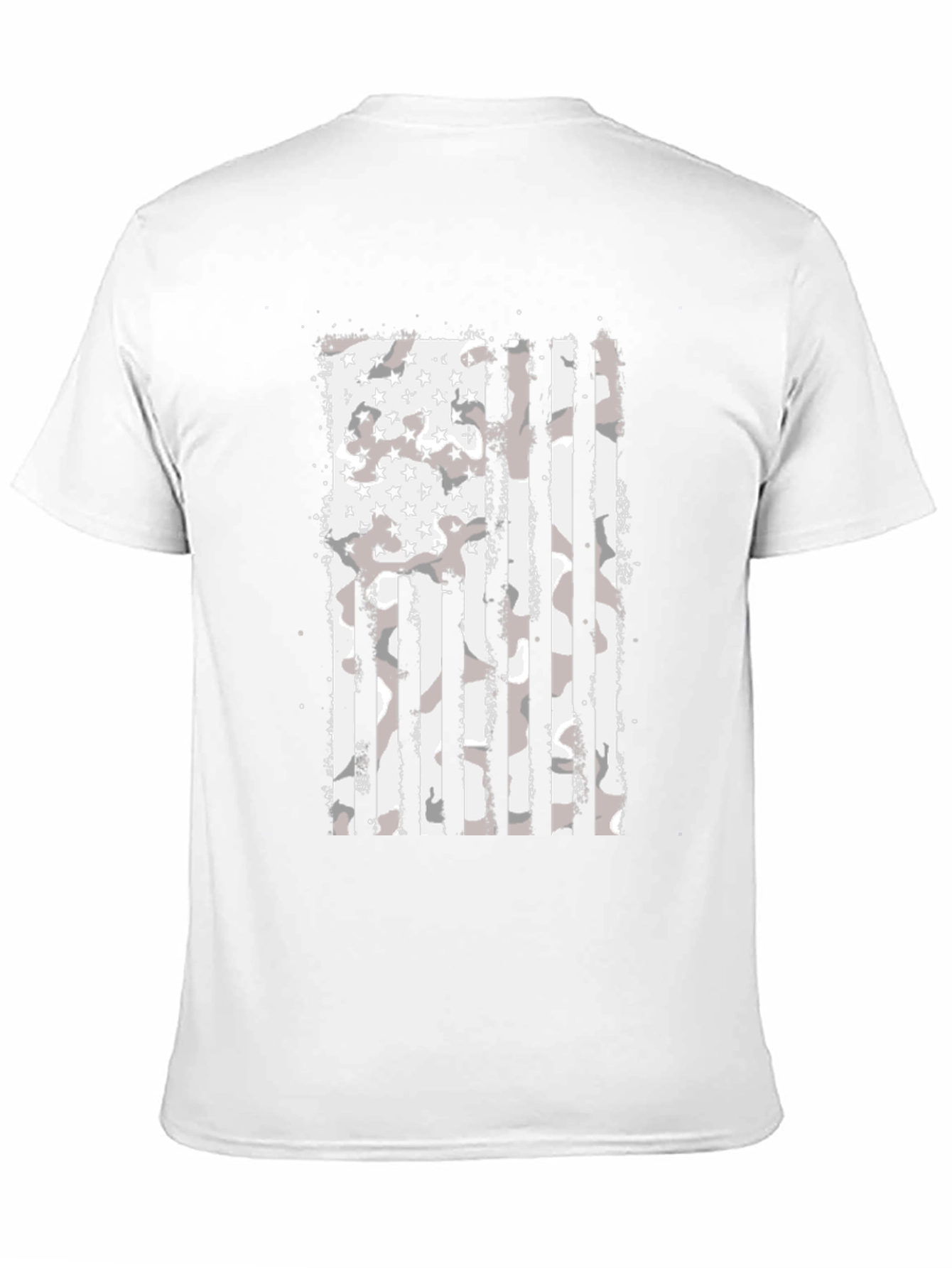 Distressed American Flag Camo Graphic T-Shirt