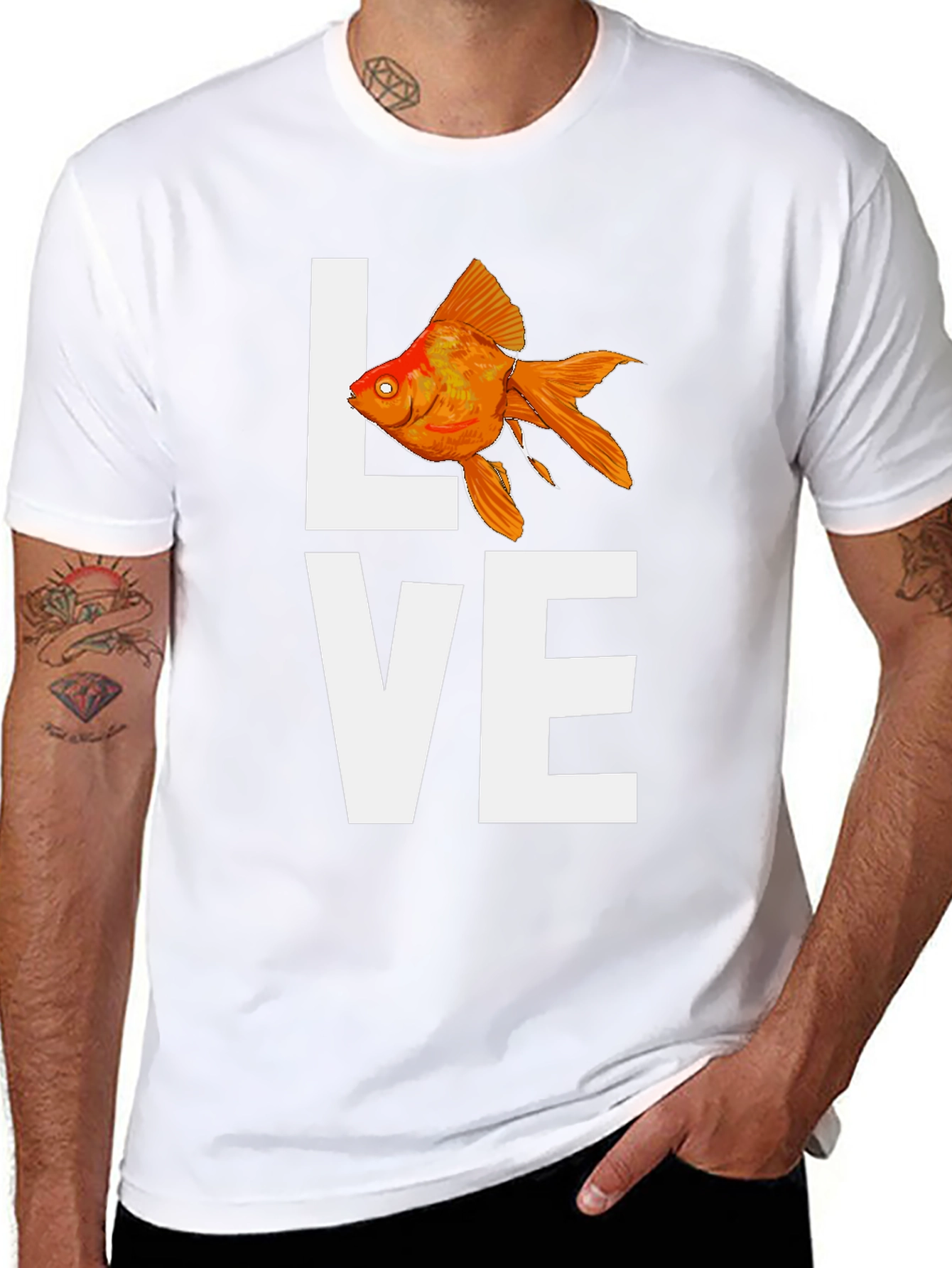 Love Goldfish T-Shirt - Unique Graphic Tee