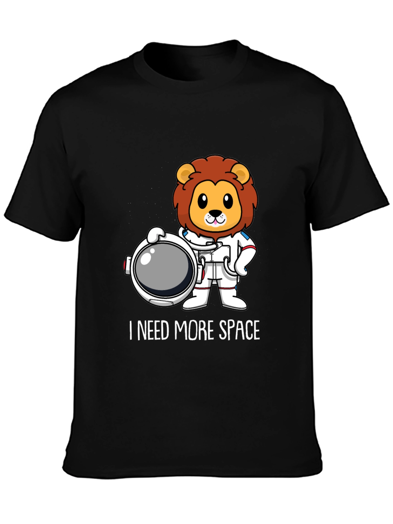 I Need More Space Lion Astronaut Graphic T-Shirt