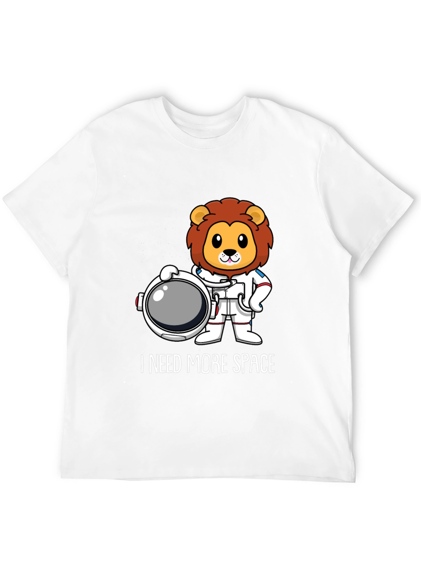 I Need More Space Lion Astronaut Graphic T-Shirt