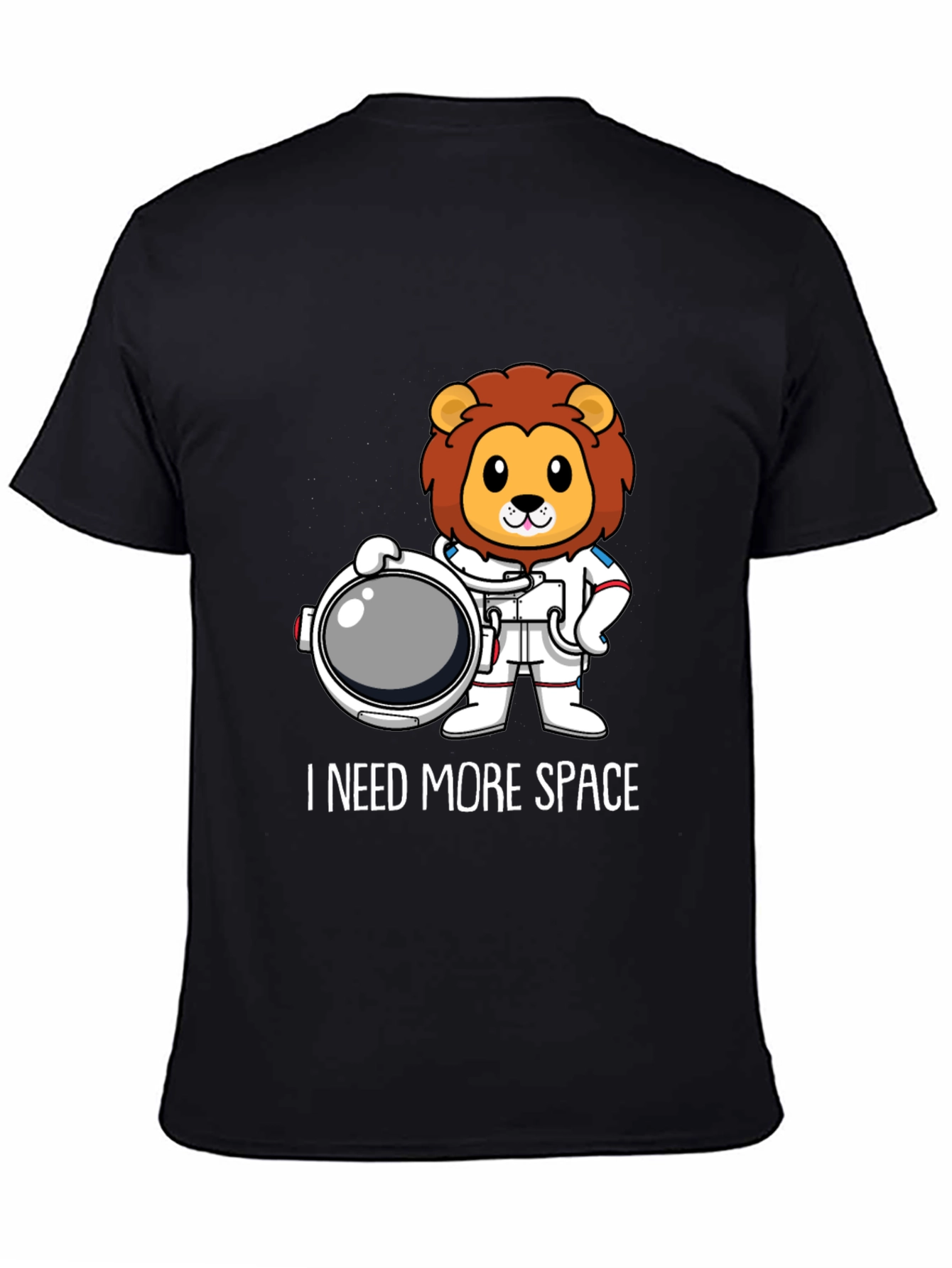 I Need More Space Lion Astronaut Graphic T-Shirt