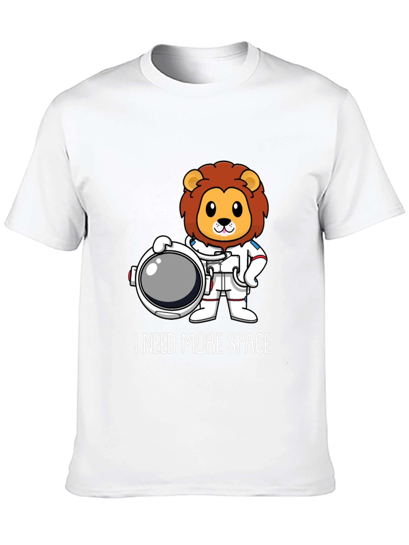 I Need More Space Lion Astronaut Graphic T-Shirt