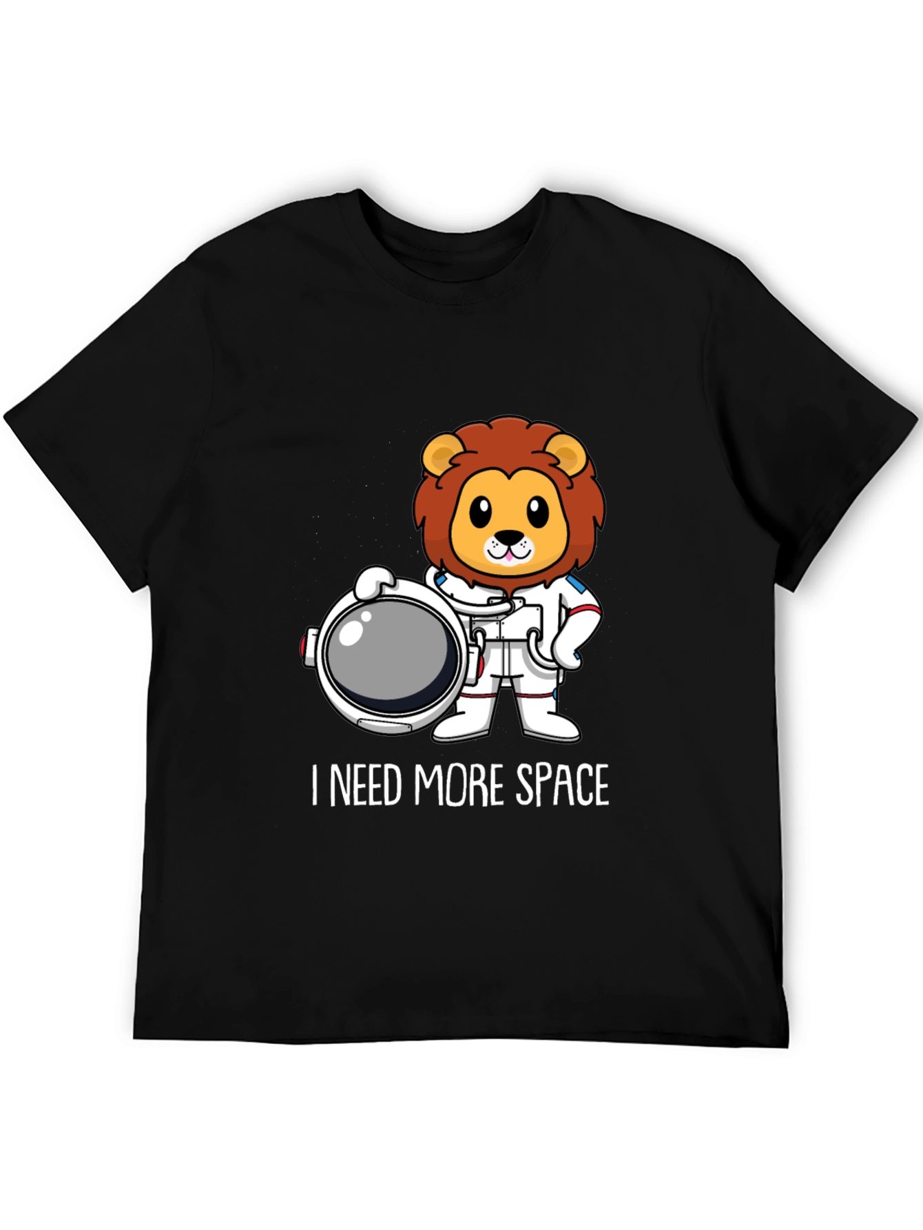 I Need More Space Lion Astronaut Graphic T-Shirt