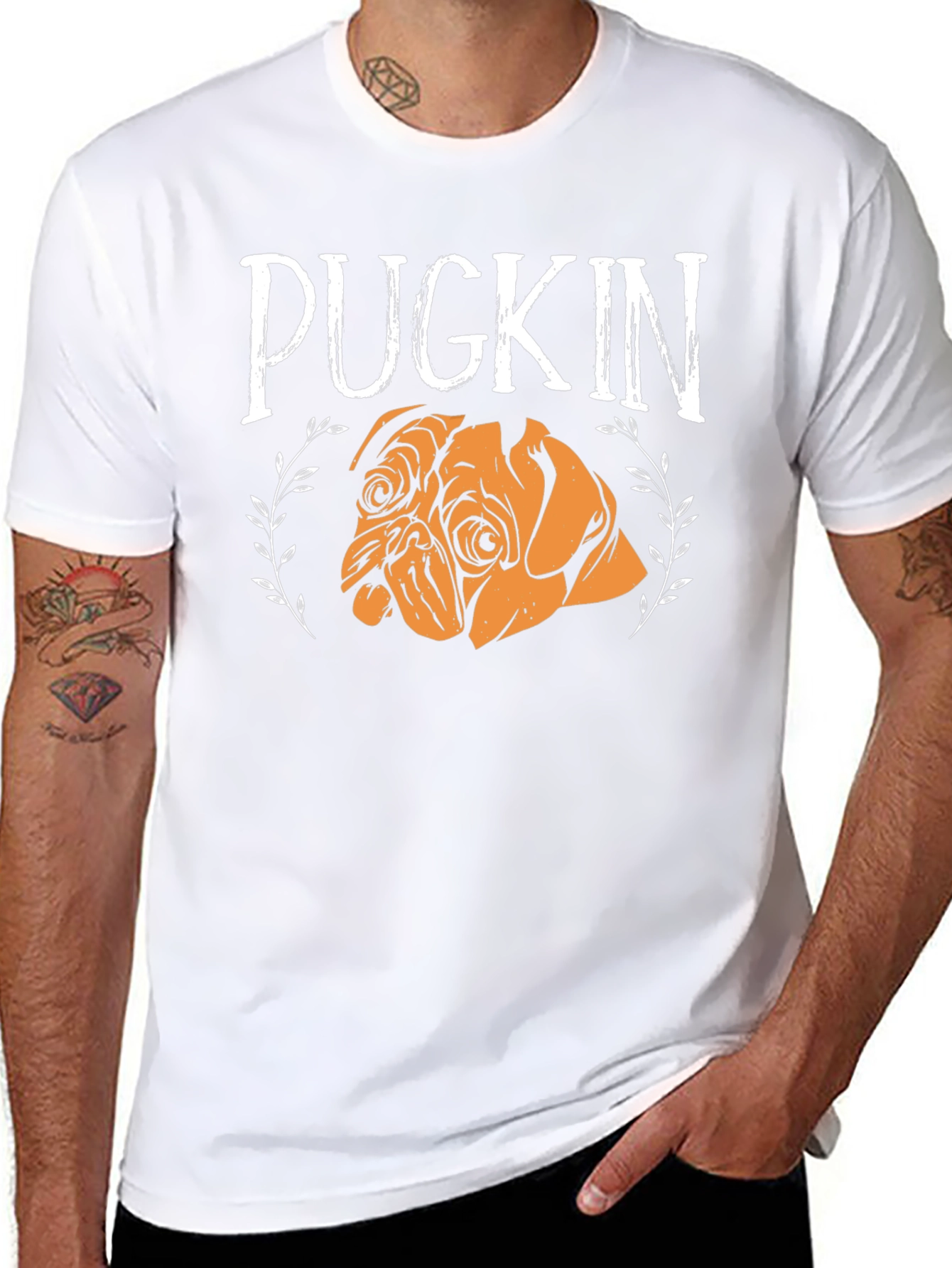 Pugkin T-Shirt - Adorable Pug Pumpkin Design