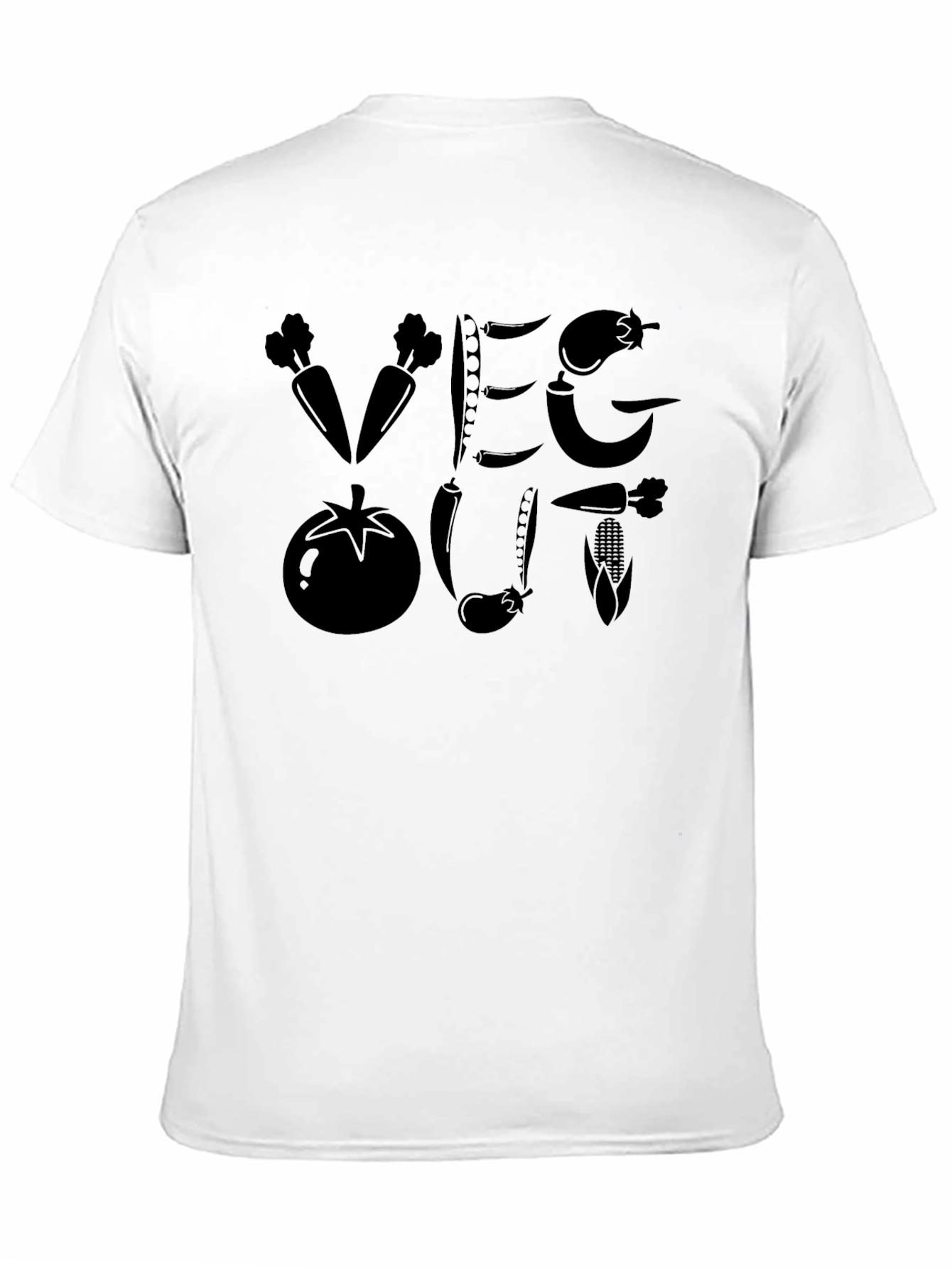 Veg Out Black Graphic T-Shirt