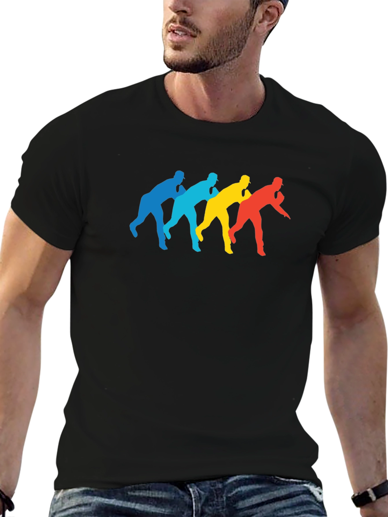 Retro Baseball Thrower Graphic Tee