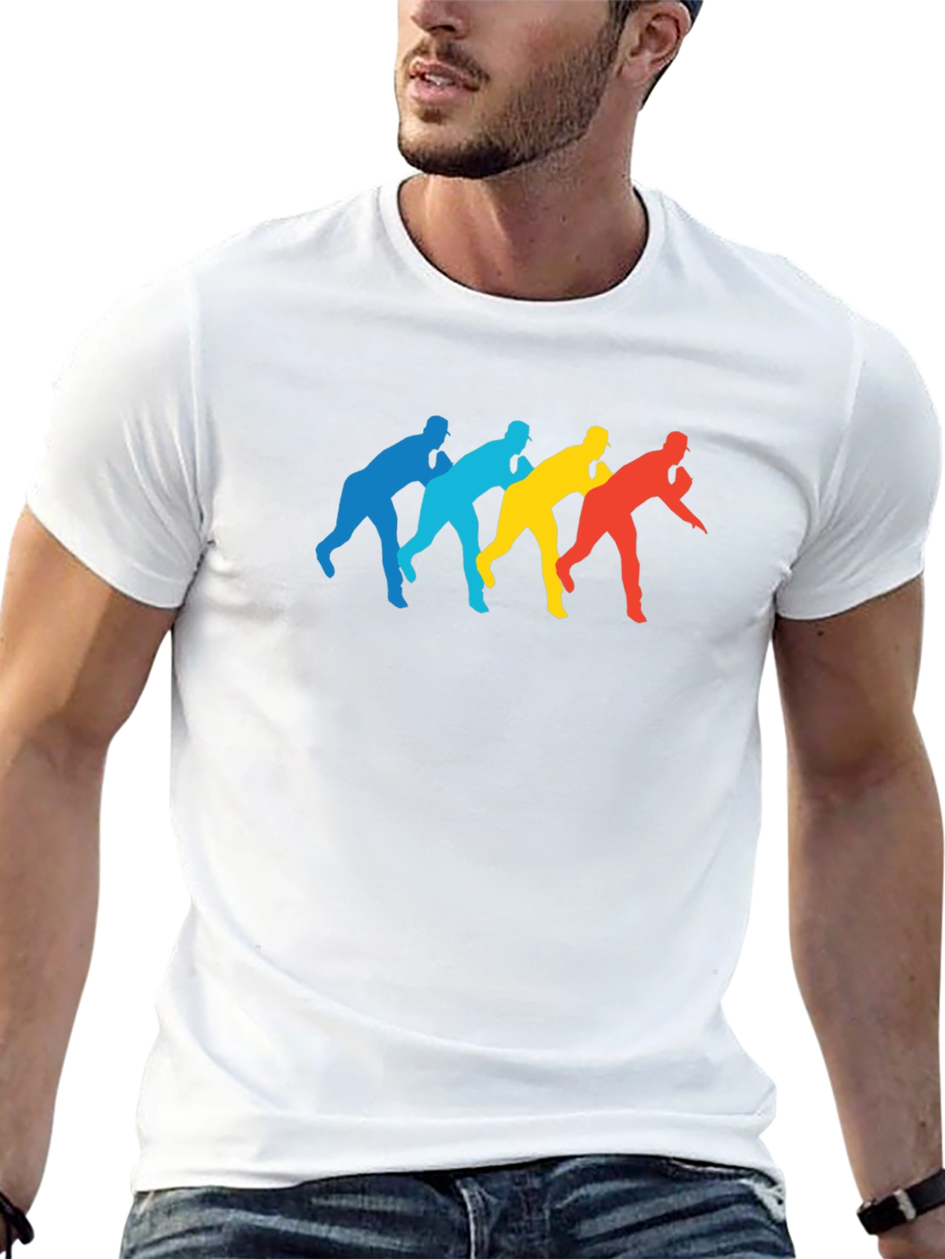 Retro Baseball Thrower Graphic Tee