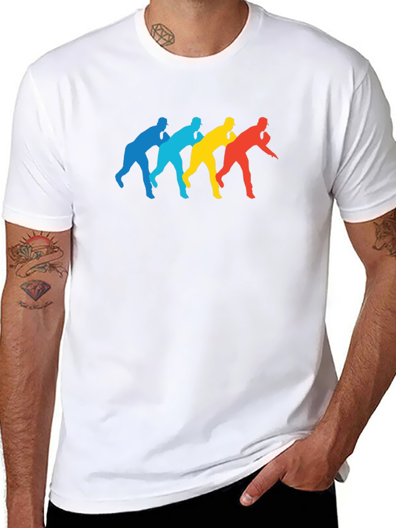Retro Baseball Thrower Graphic Tee