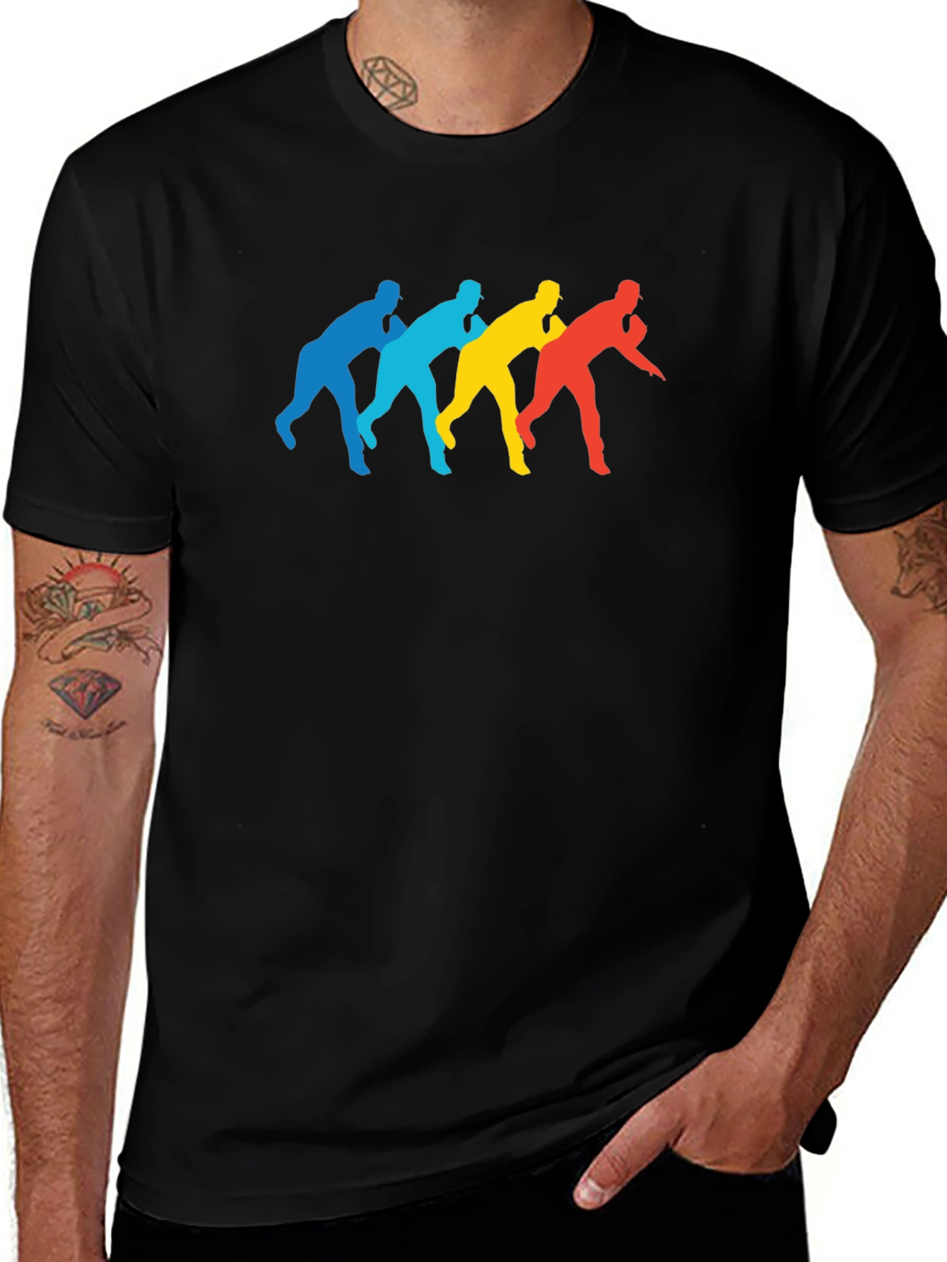 Retro Baseball Thrower Graphic Tee