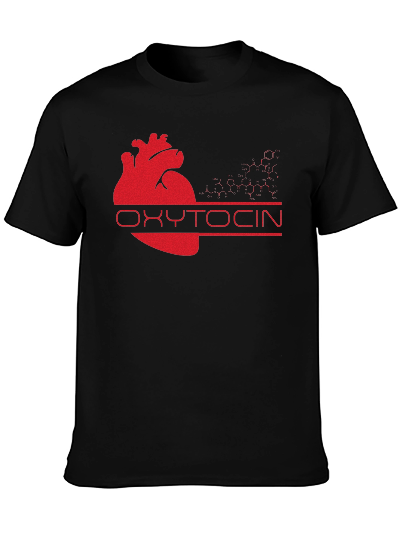 Oxytocin Heart Graphic Tee - Black