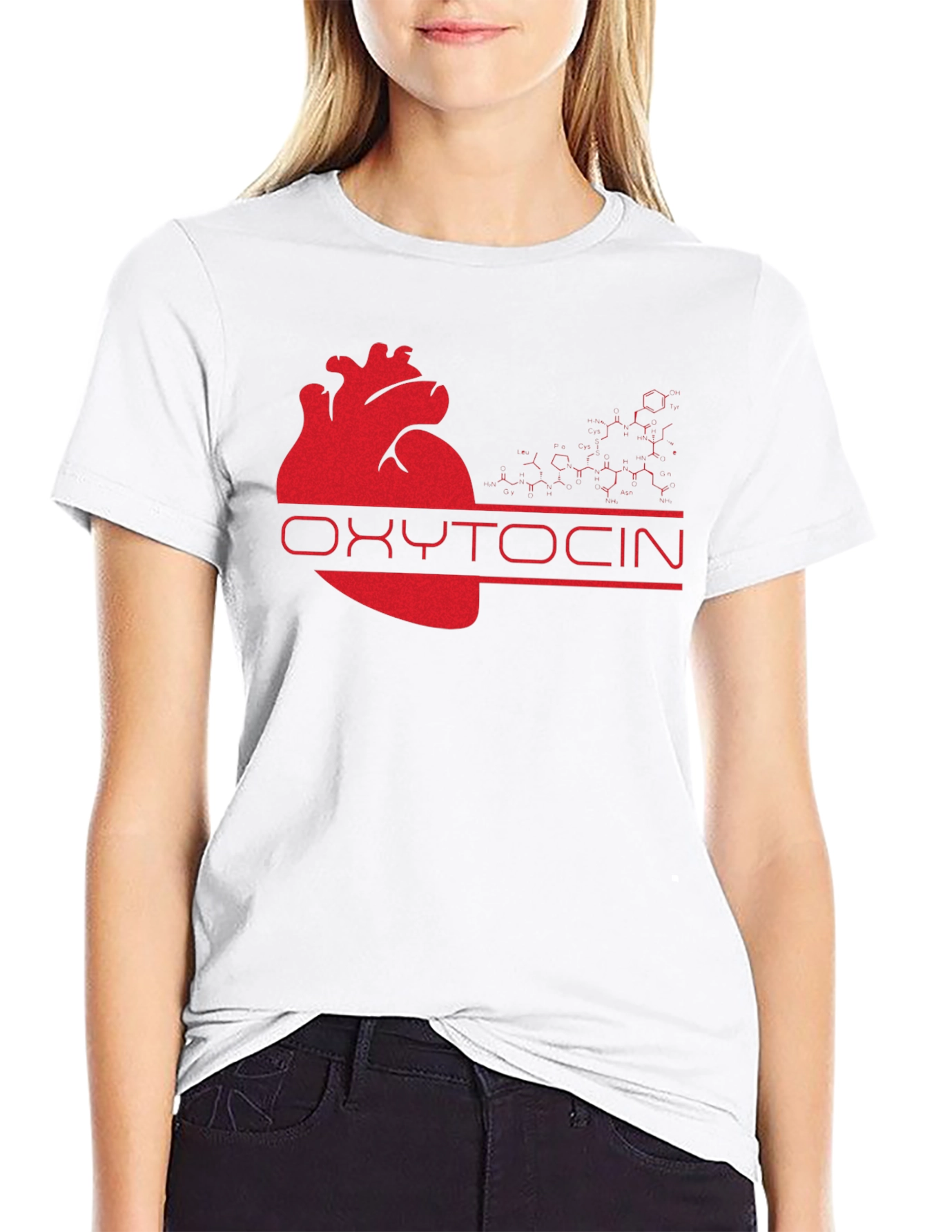 Oxytocin Heart Graphic Tee - Black