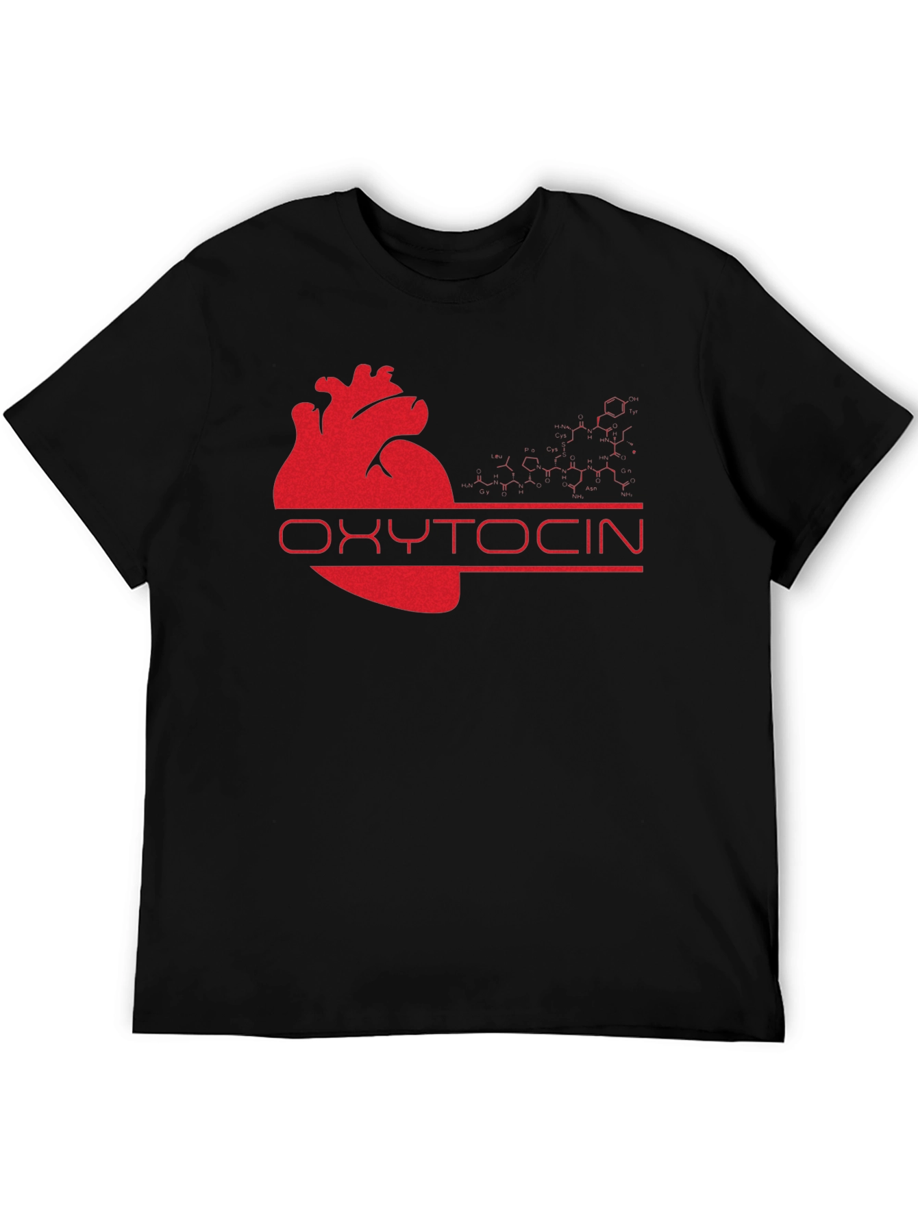Oxytocin Heart Graphic Tee - Black
