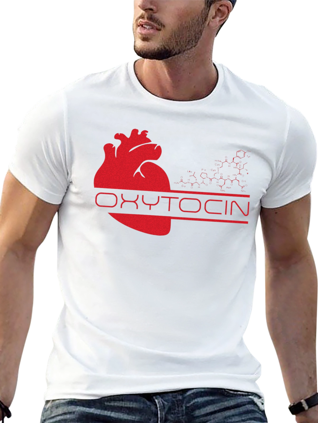 Oxytocin Heart Graphic Tee - Black