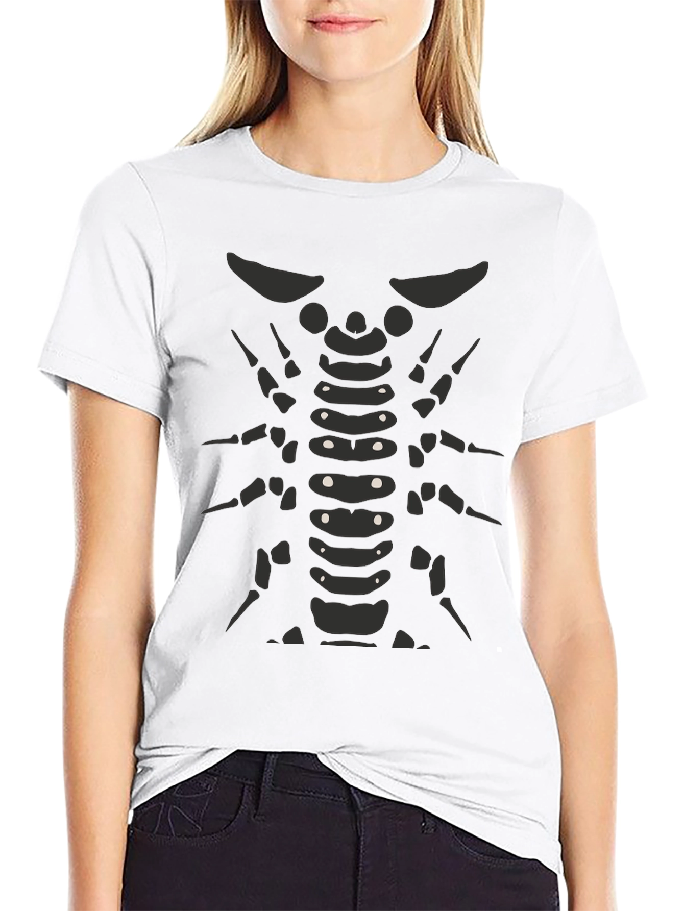Skeleton Rib Cage Graphic Tee - Halloween Ready