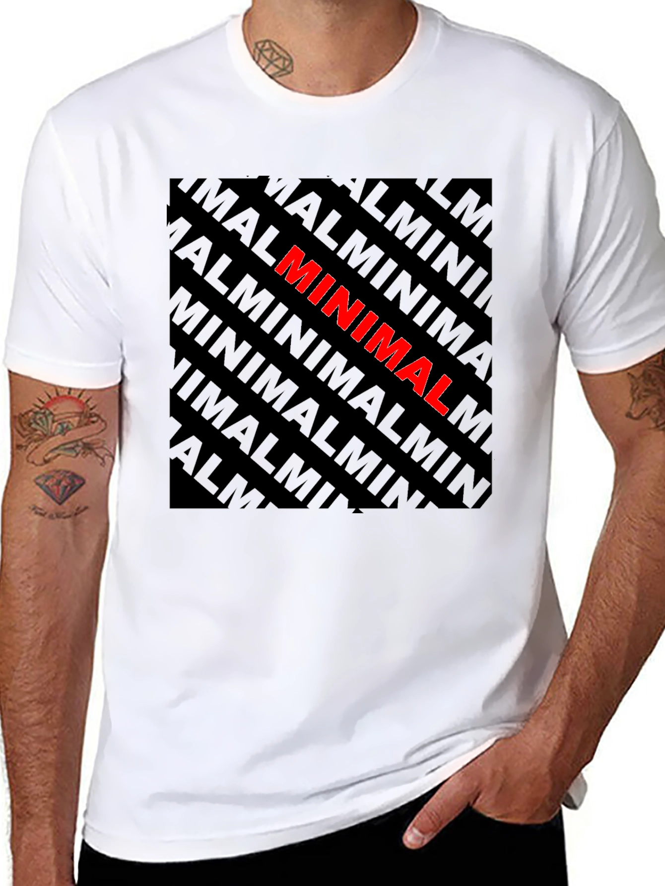 Minimalist Graphic Tee - Black Cotton T-Shirt