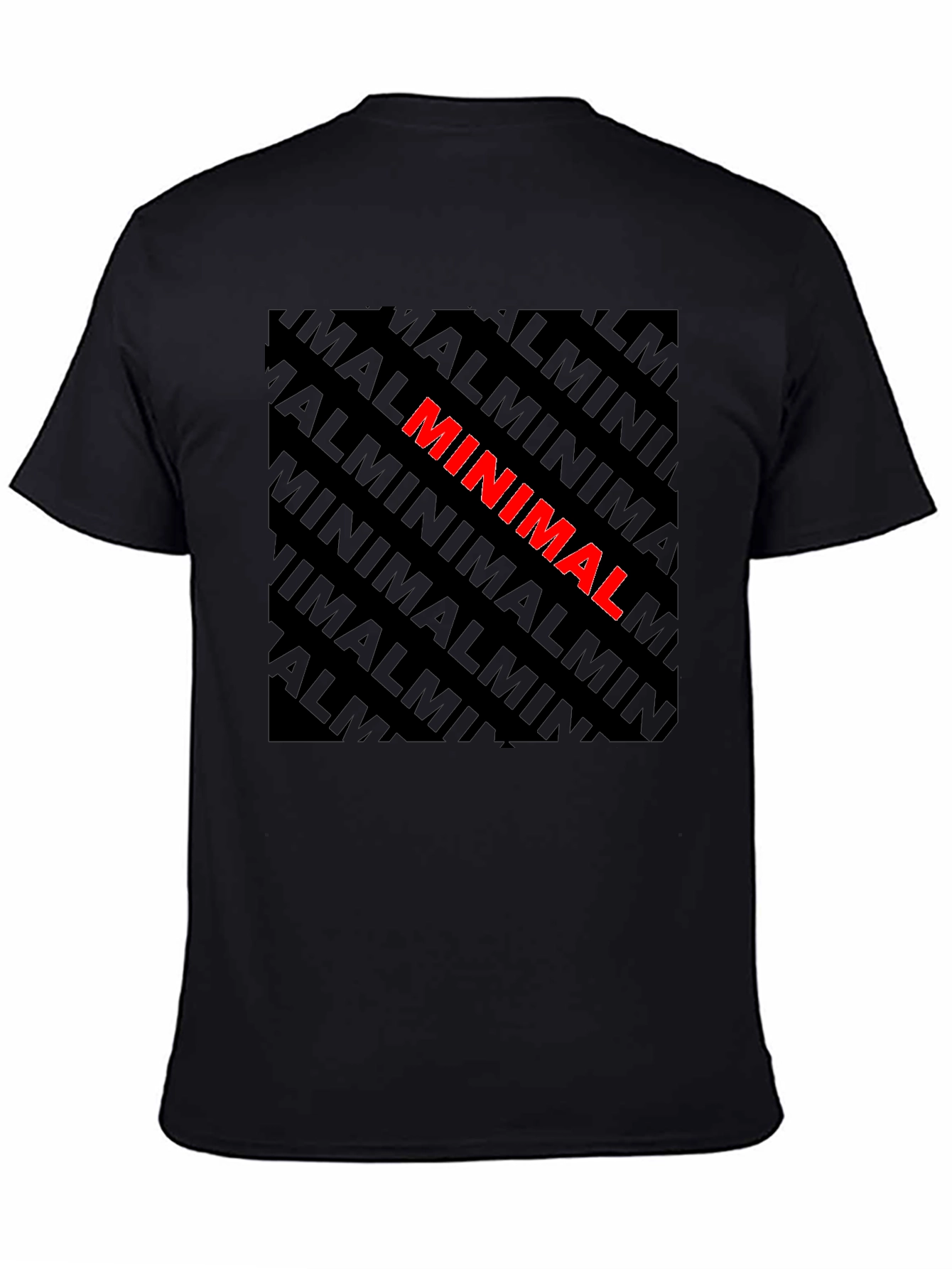 Minimalist Graphic Tee - Black Cotton T-Shirt