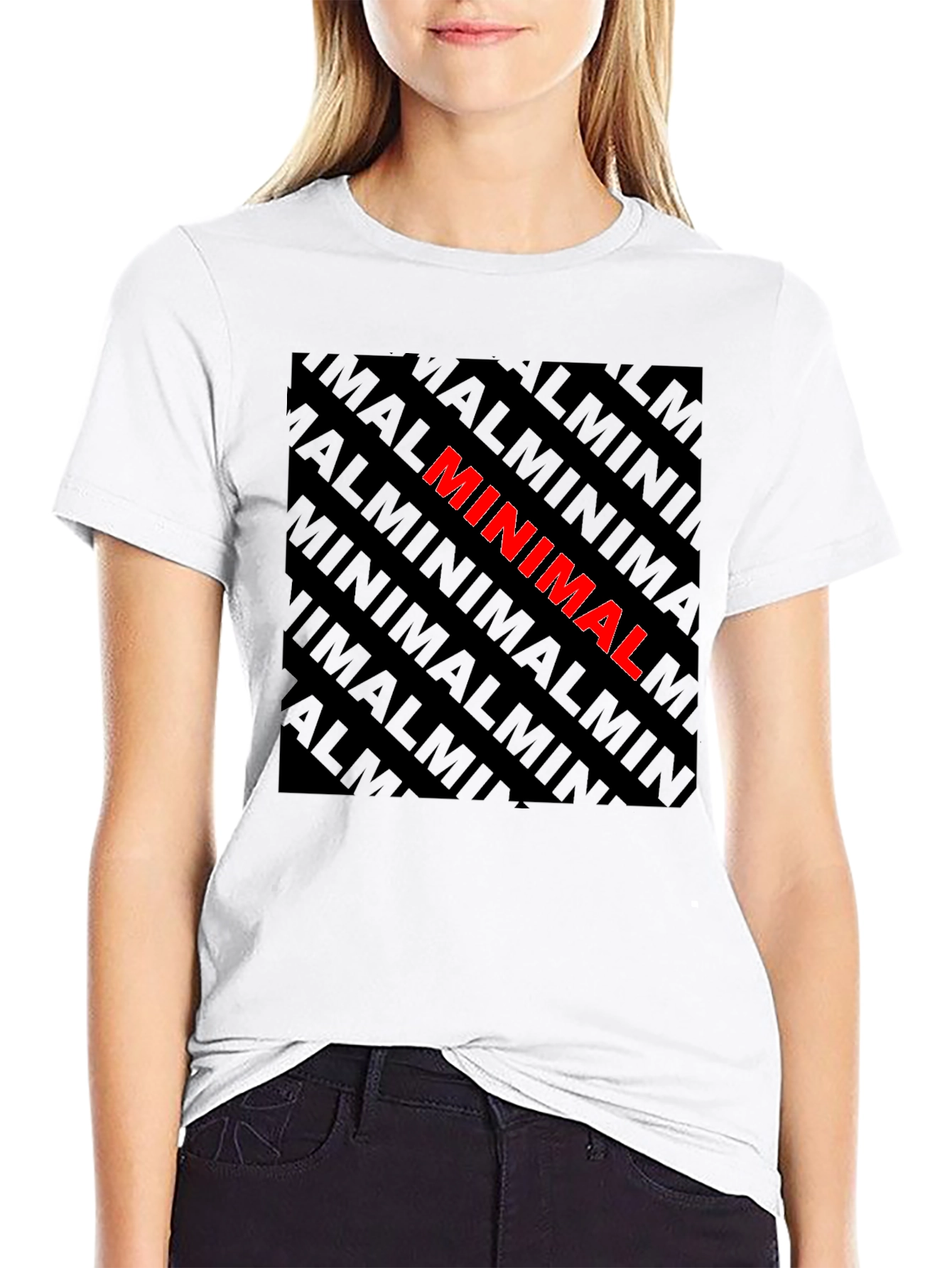 Minimalist Graphic Tee - Black Cotton T-Shirt