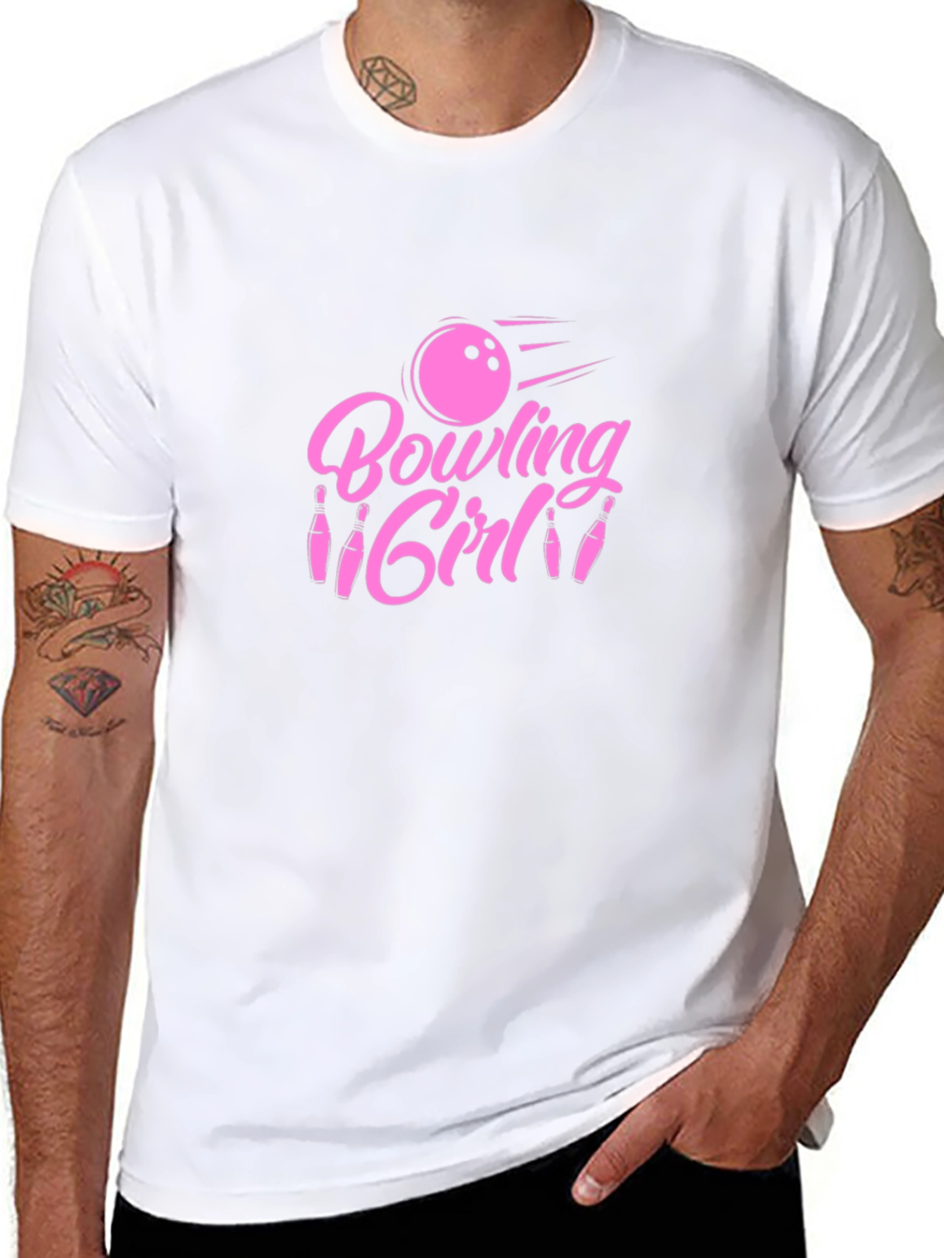 Bowling Girl Graphic Tee - Strike in Style!