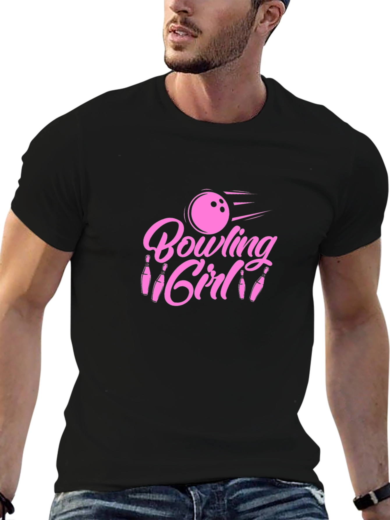 Bowling Girl Graphic Tee - Strike in Style!