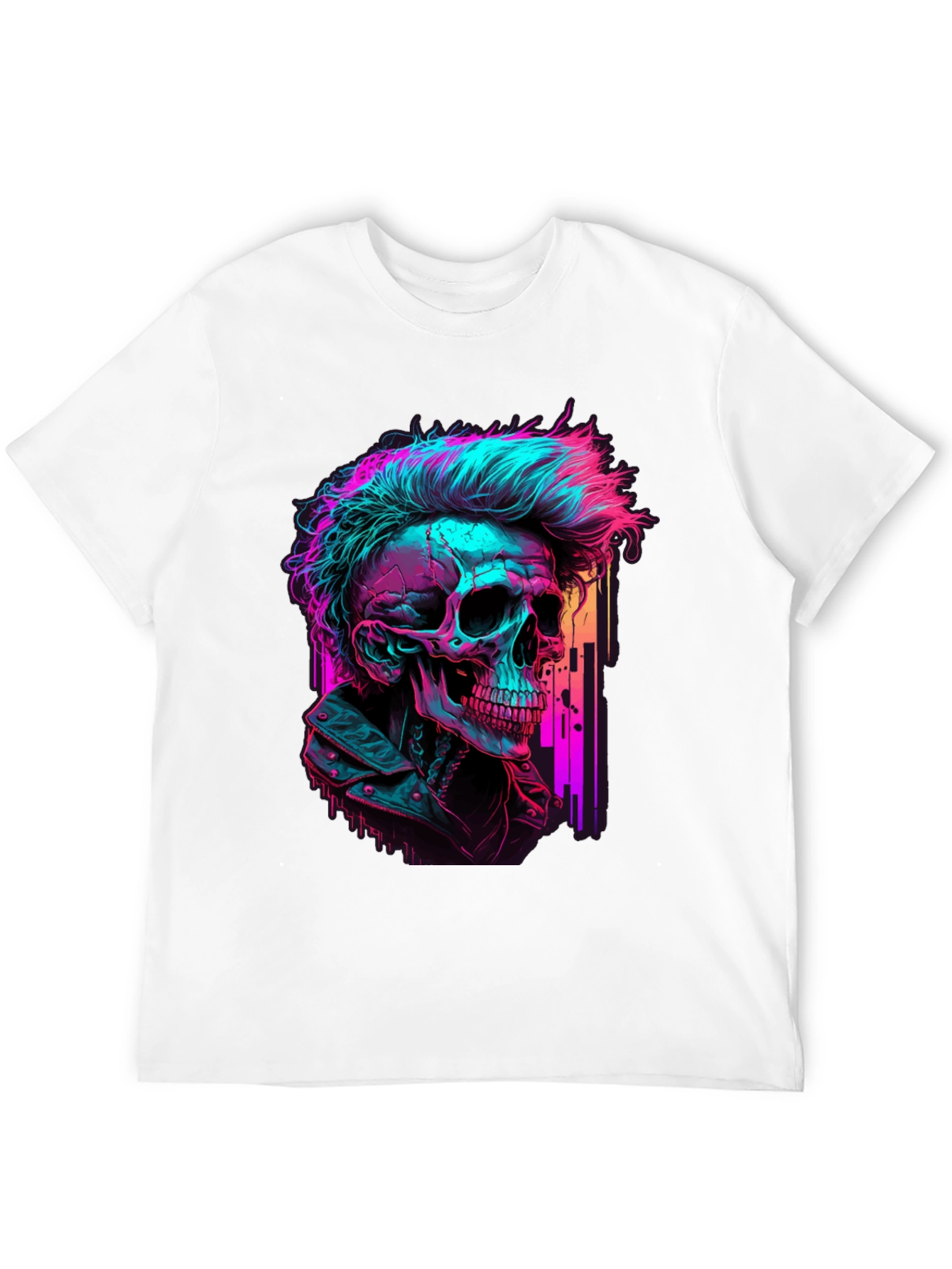 Cyberpunk Skull T-Shirt - Edgy Graphic Tee