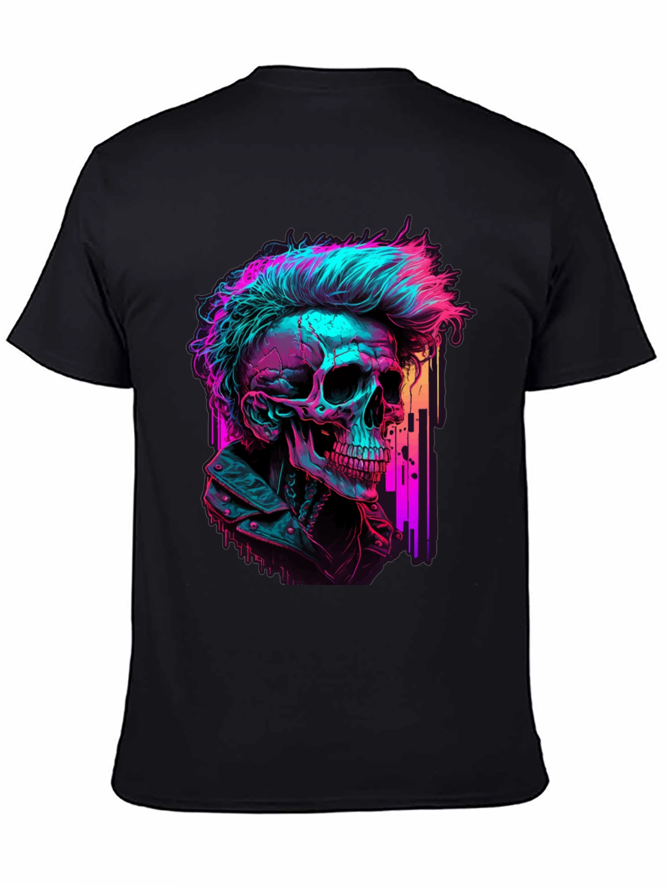 Cyberpunk Skull T-Shirt - Edgy Graphic Tee