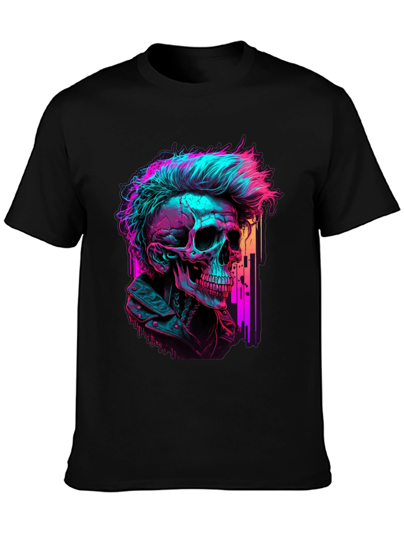 Cyberpunk Skull T-Shirt - Edgy Graphic Tee