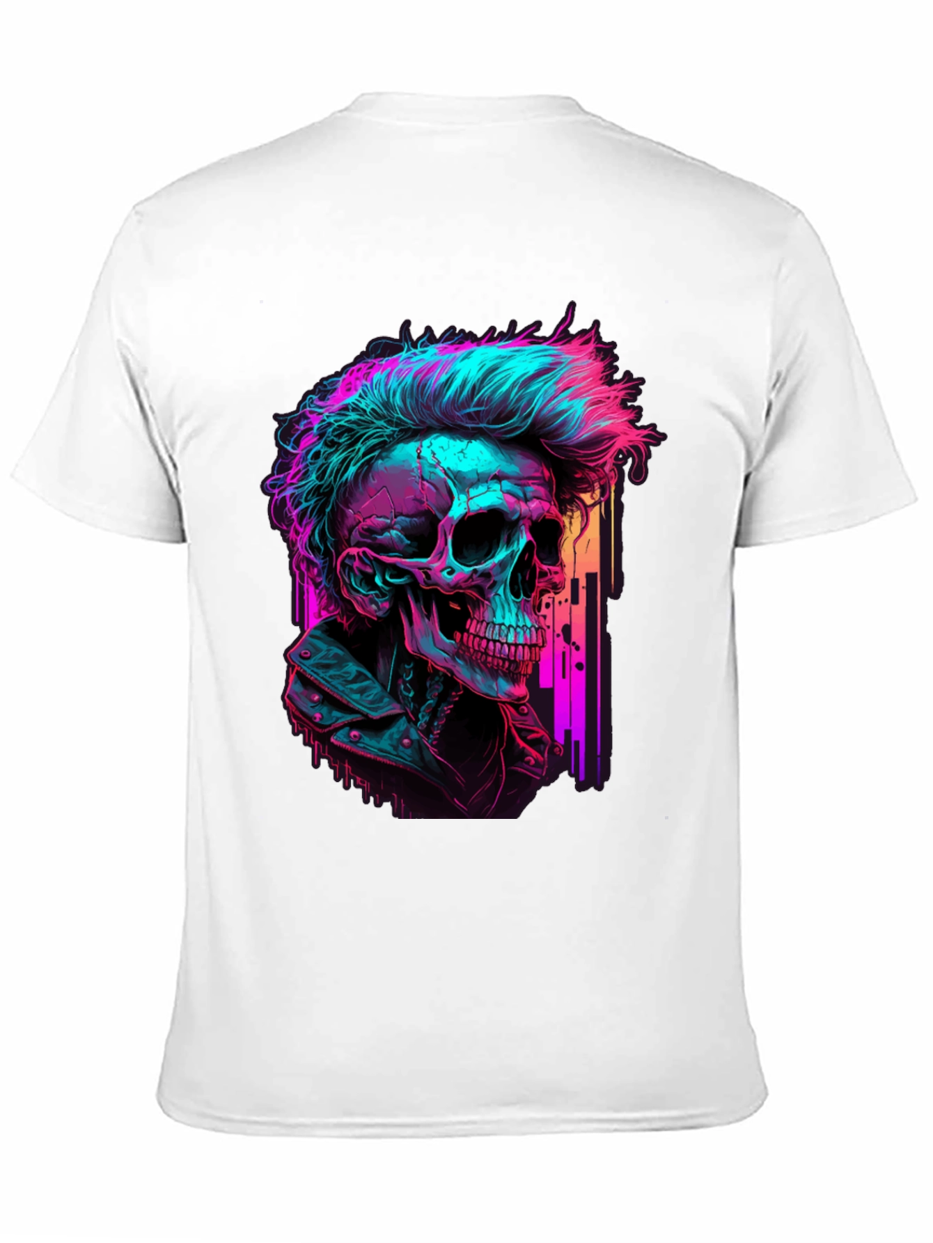 Cyberpunk Skull T-Shirt - Edgy Graphic Tee