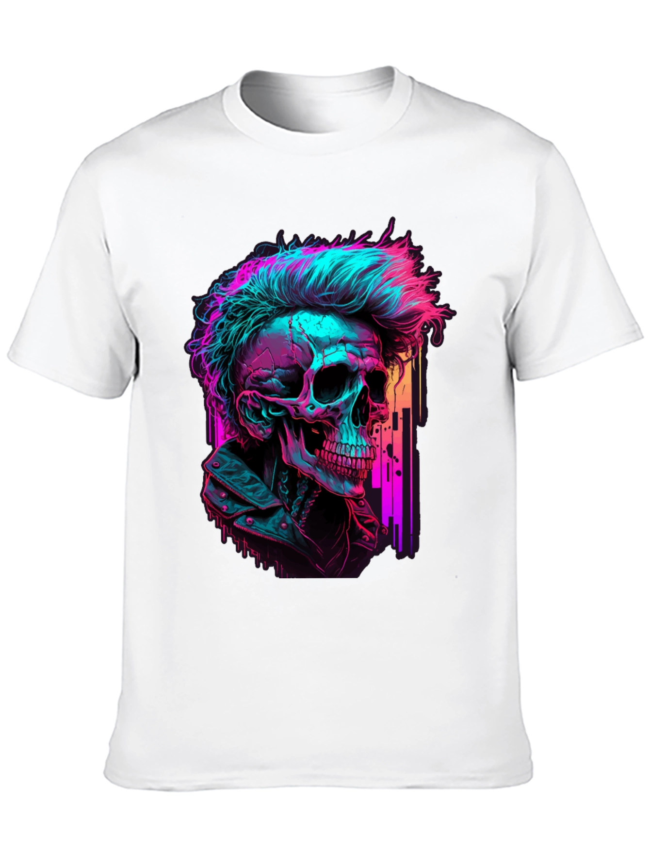 Cyberpunk Skull T-Shirt - Edgy Graphic Tee