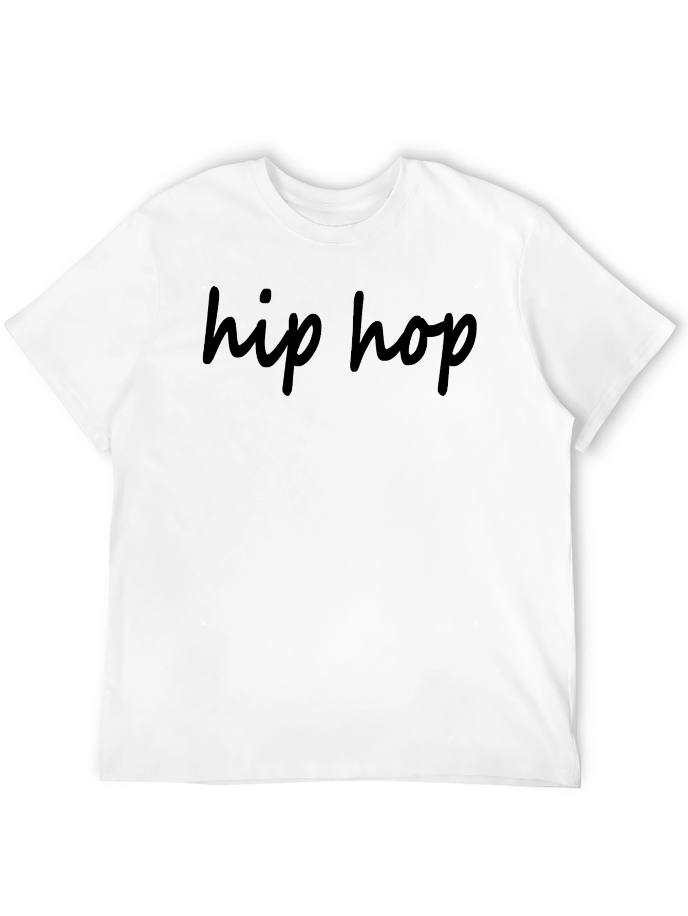 Hip Hop Graphic Print Black T-Shirt