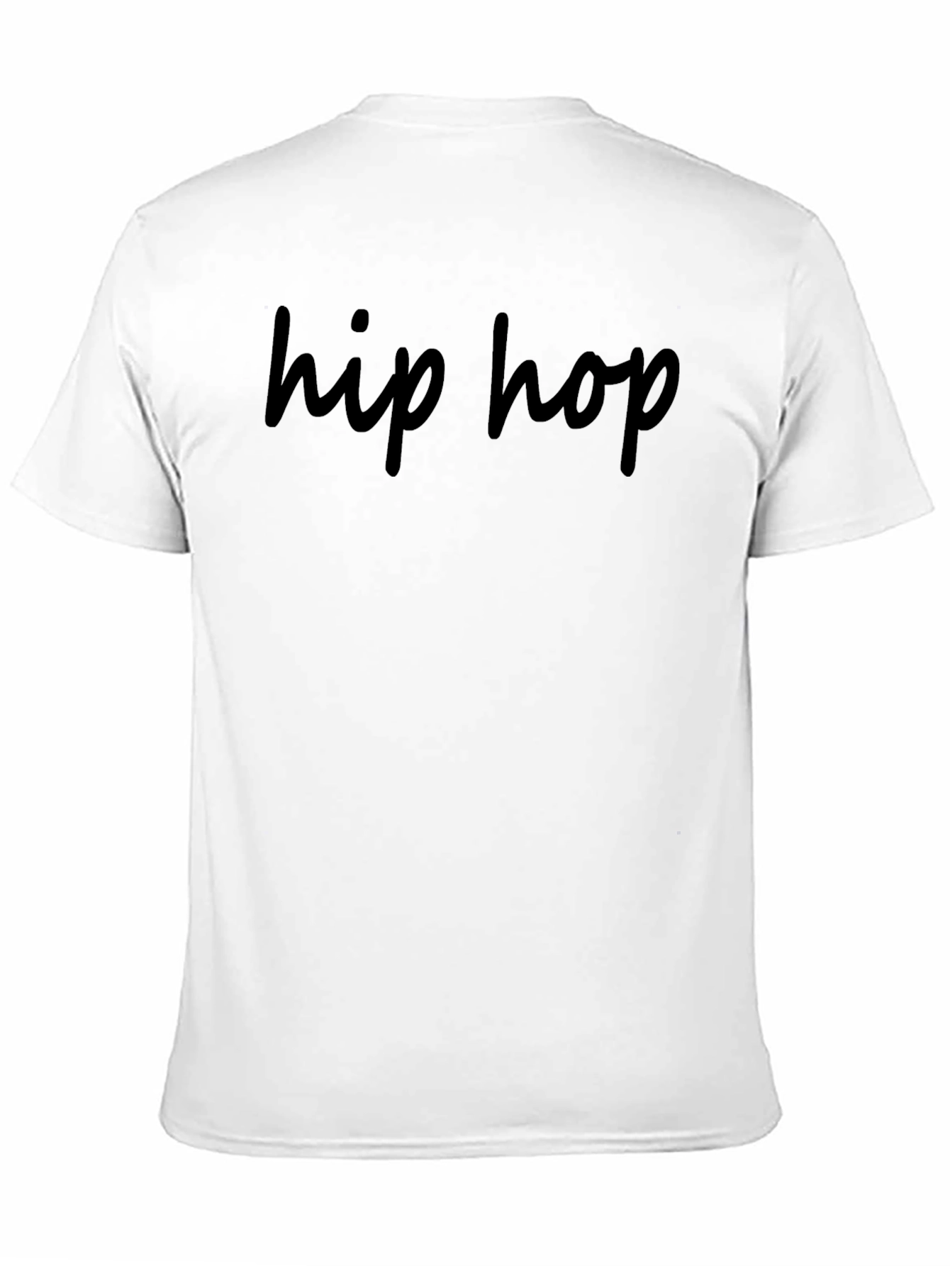 Hip Hop Graphic Print Black T-Shirt