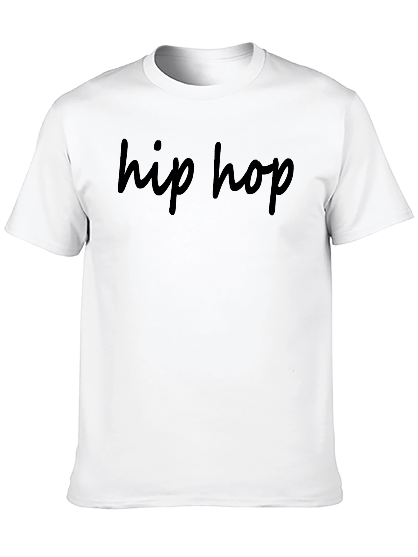Hip Hop Graphic Print Black T-Shirt