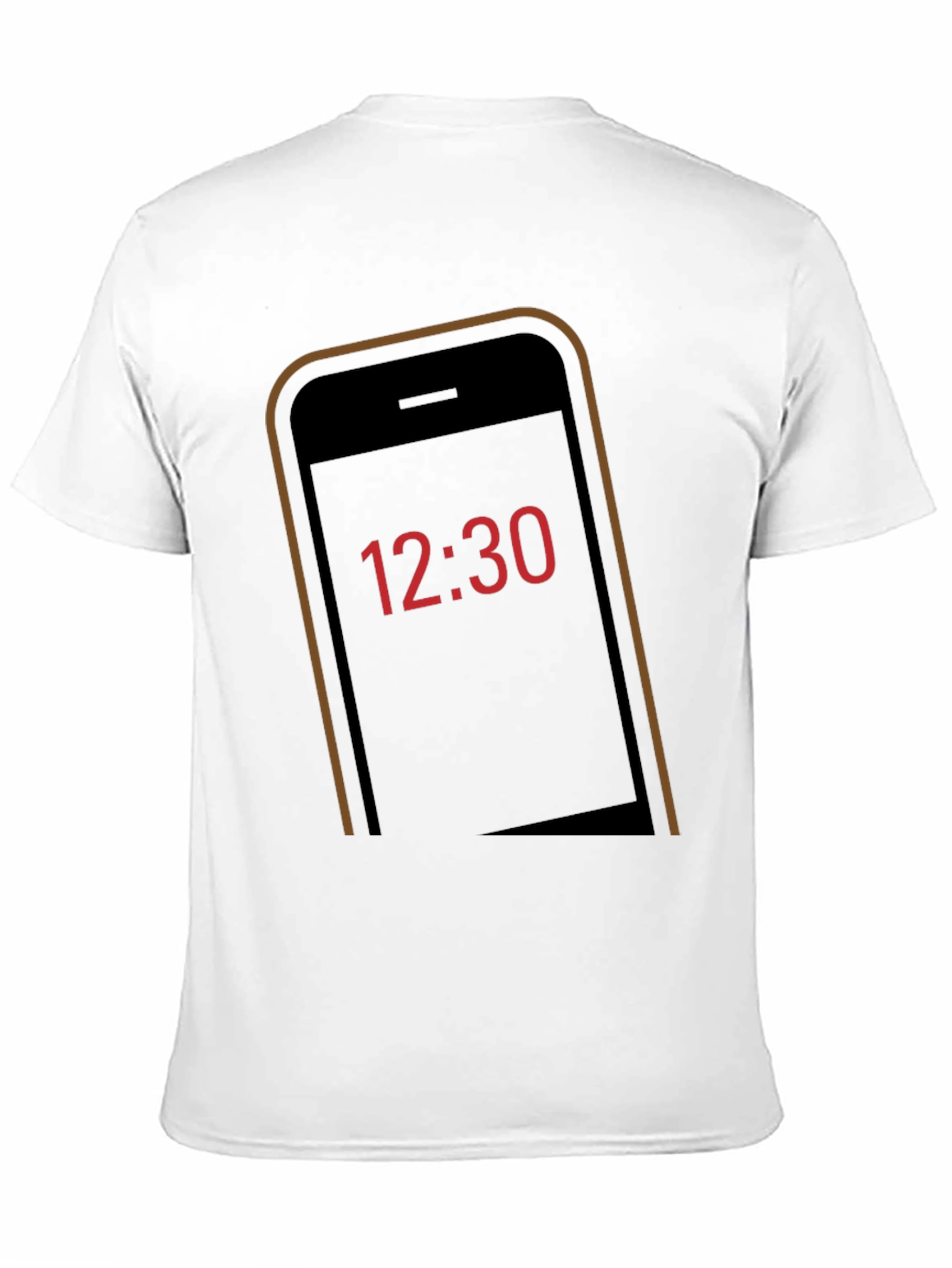Time Display Graphic Tee - Black Cotton Shirt