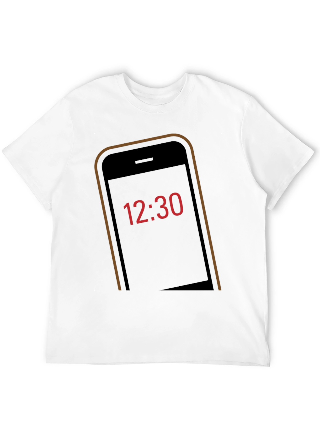 Time Display Graphic Tee - Black Cotton Shirt