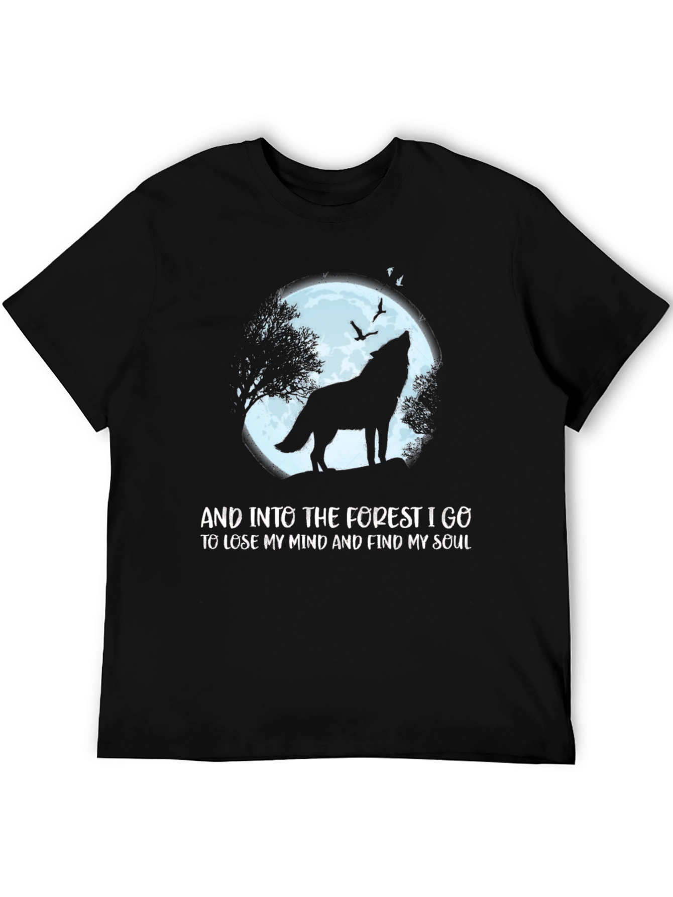 Wolf Silhouette Forest Graphic Tee