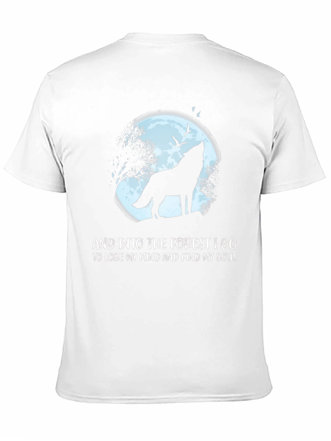 Wolf Silhouette Forest Graphic Tee