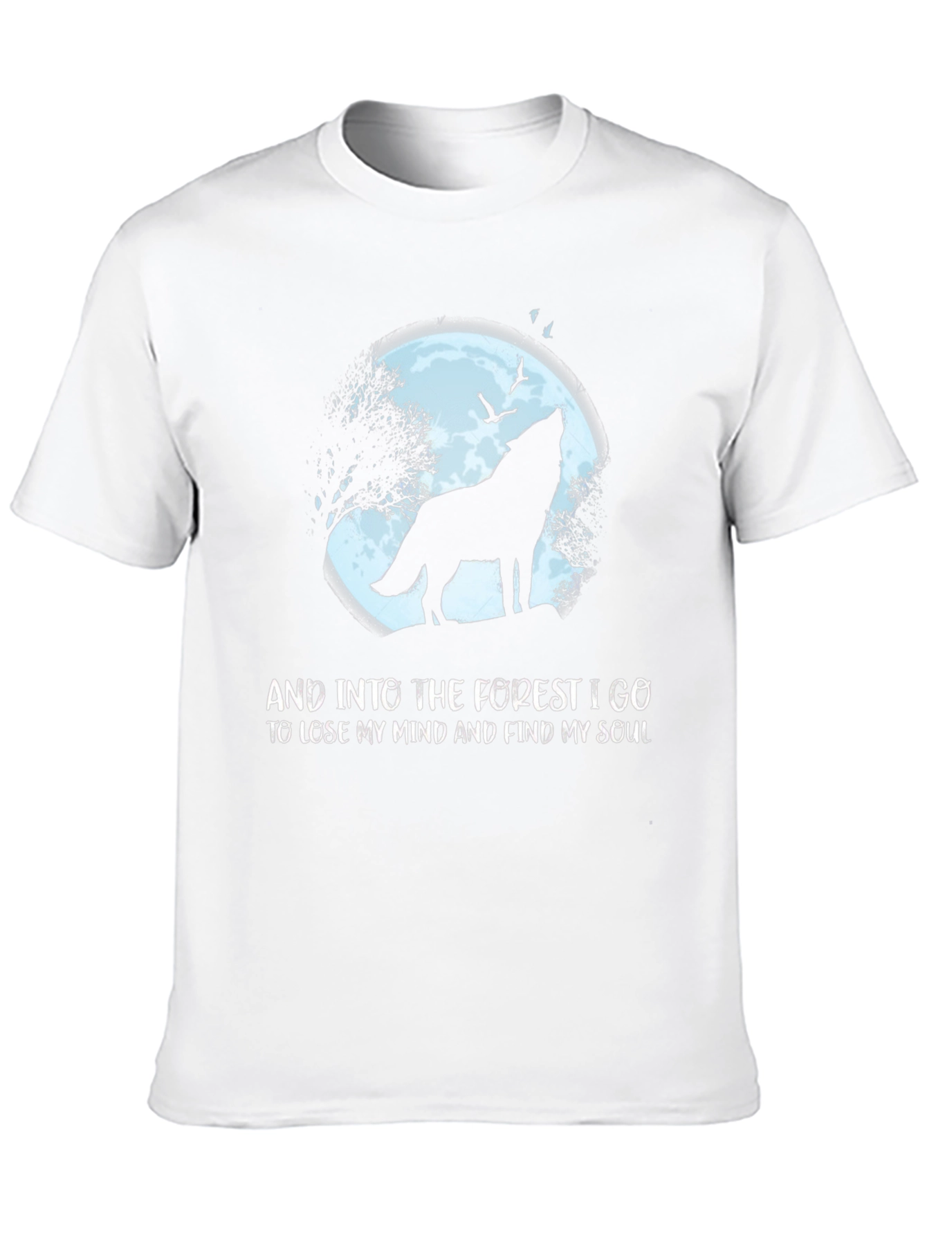 Wolf Silhouette Forest Graphic Tee