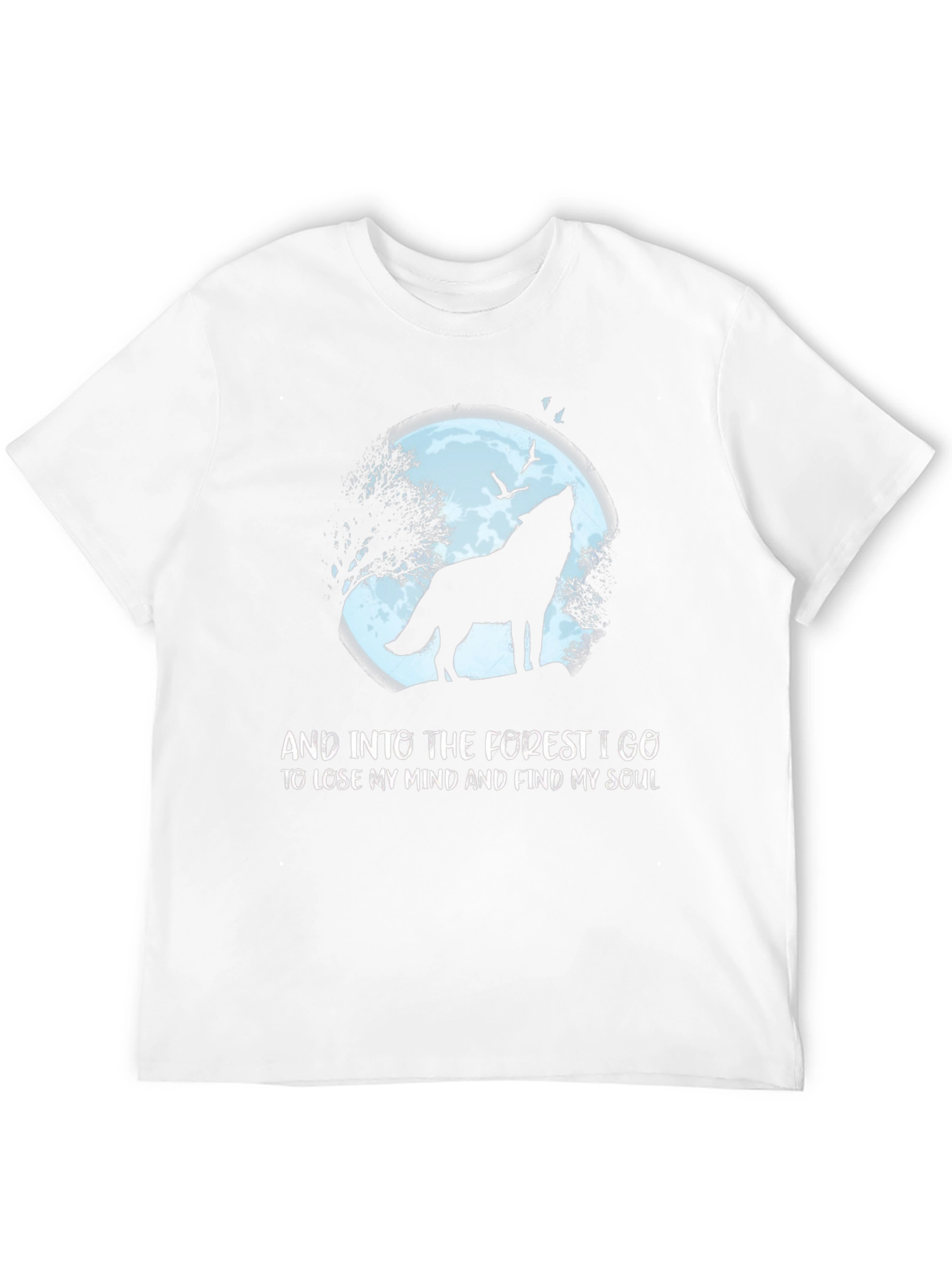 Wolf Silhouette Forest Graphic Tee