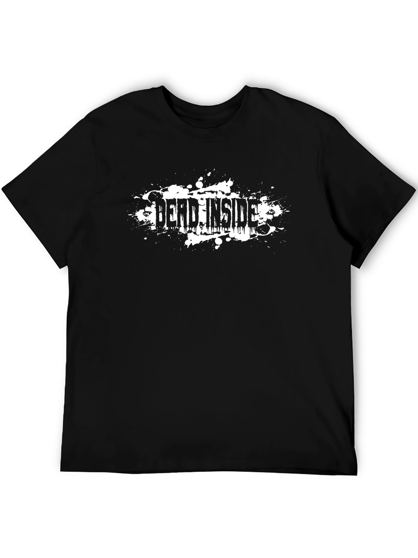 Dead Inside Black T-Shirt Grunge Design