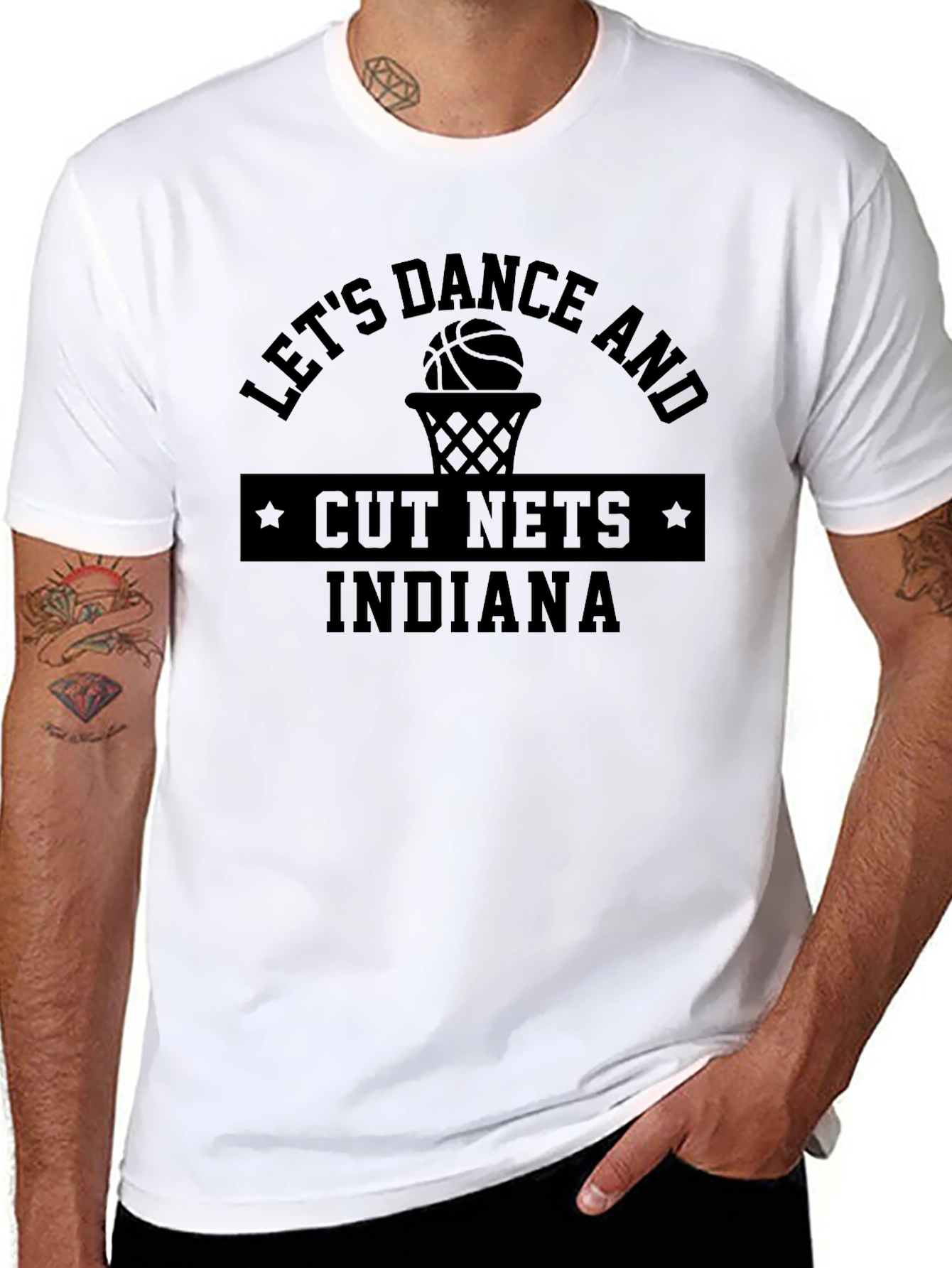 Lets Dance and Cut Nets Indiana Basketball T-Shirt