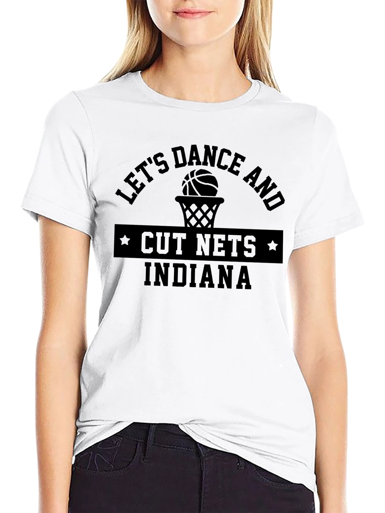 Lets Dance and Cut Nets Indiana Basketball T-Shirt