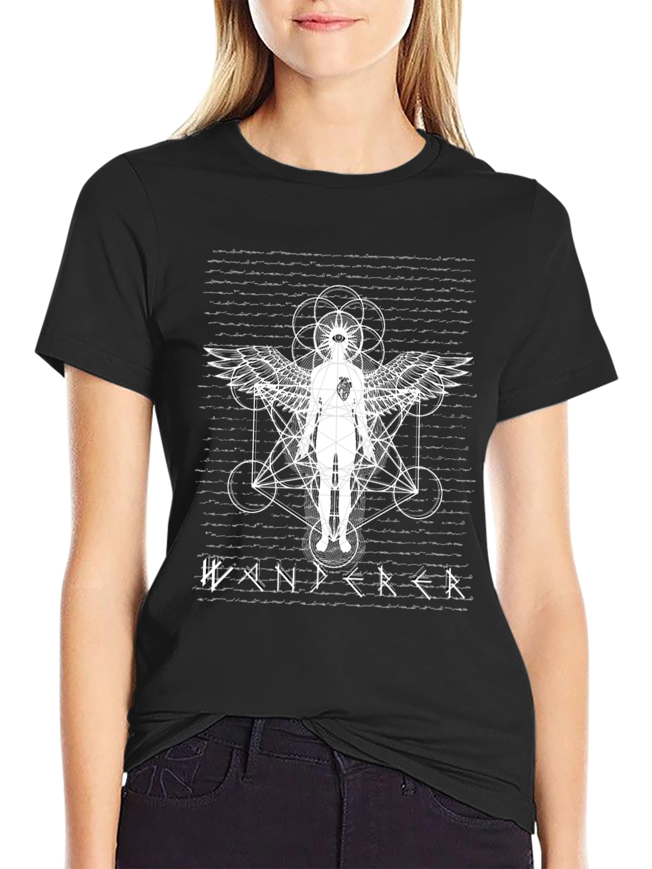 Wanderer Graphic Tee - Spiritual Geometric Design