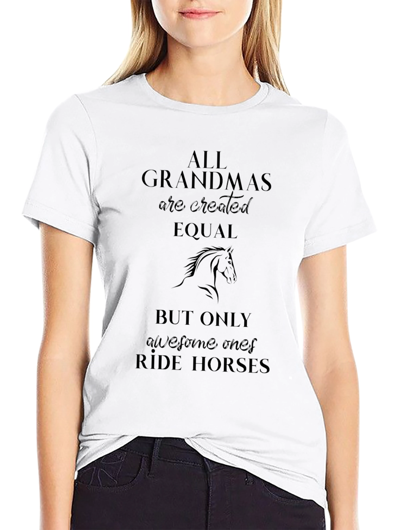 Grandma Horse Rider Graphic Tee
