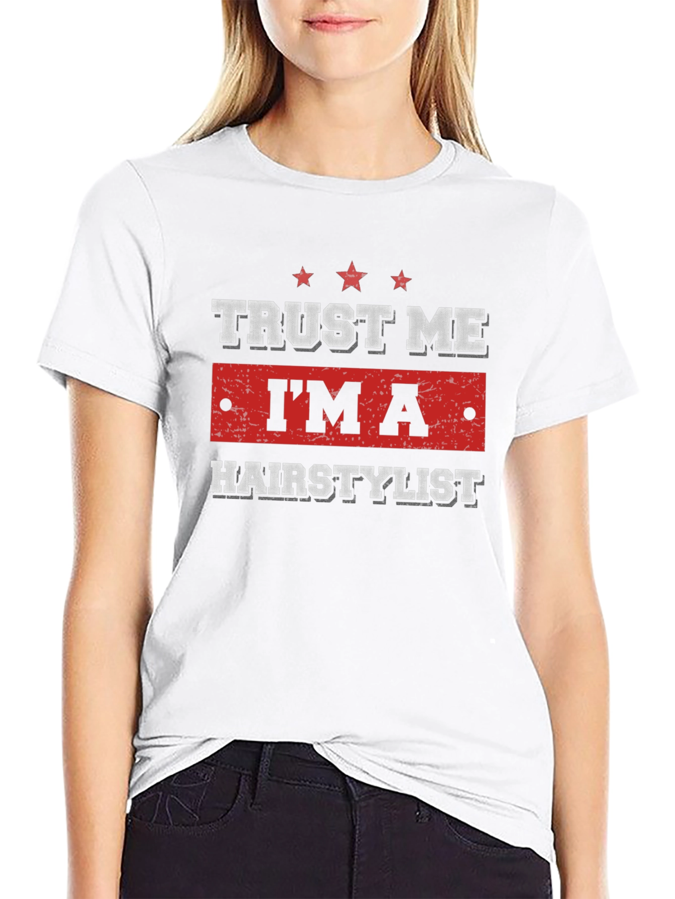 Trust Me Im A Hairstylist Black T-Shirt