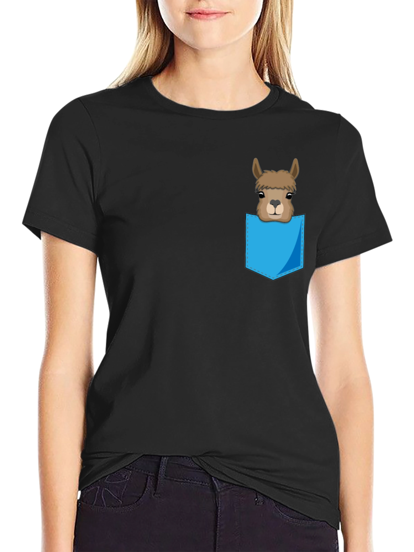 Llama Pocket Tee - Fun Graphic T-Shirt